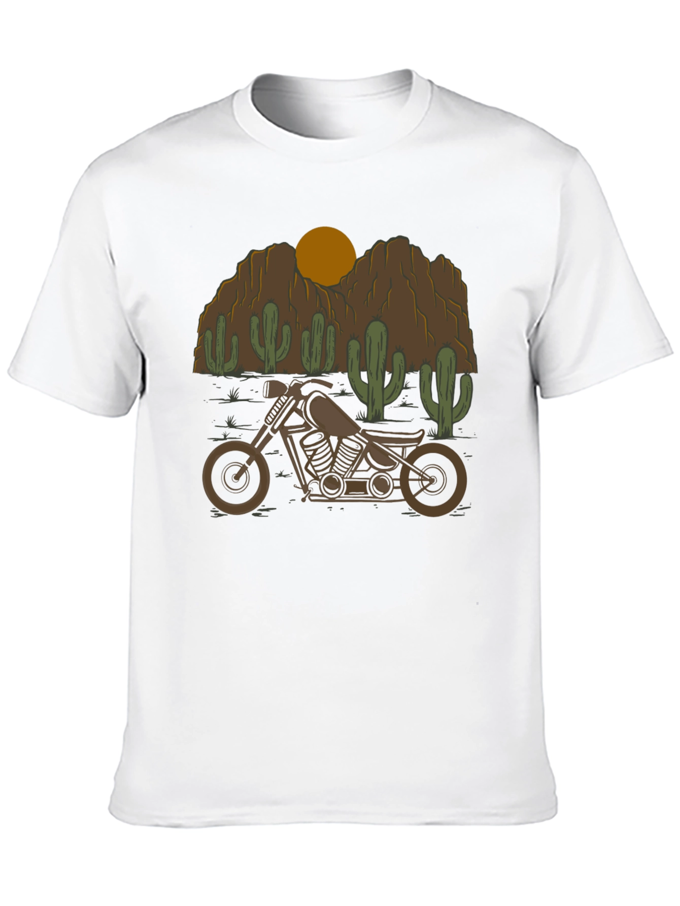 Black Motorcycle Desert Graphic Tee view 10