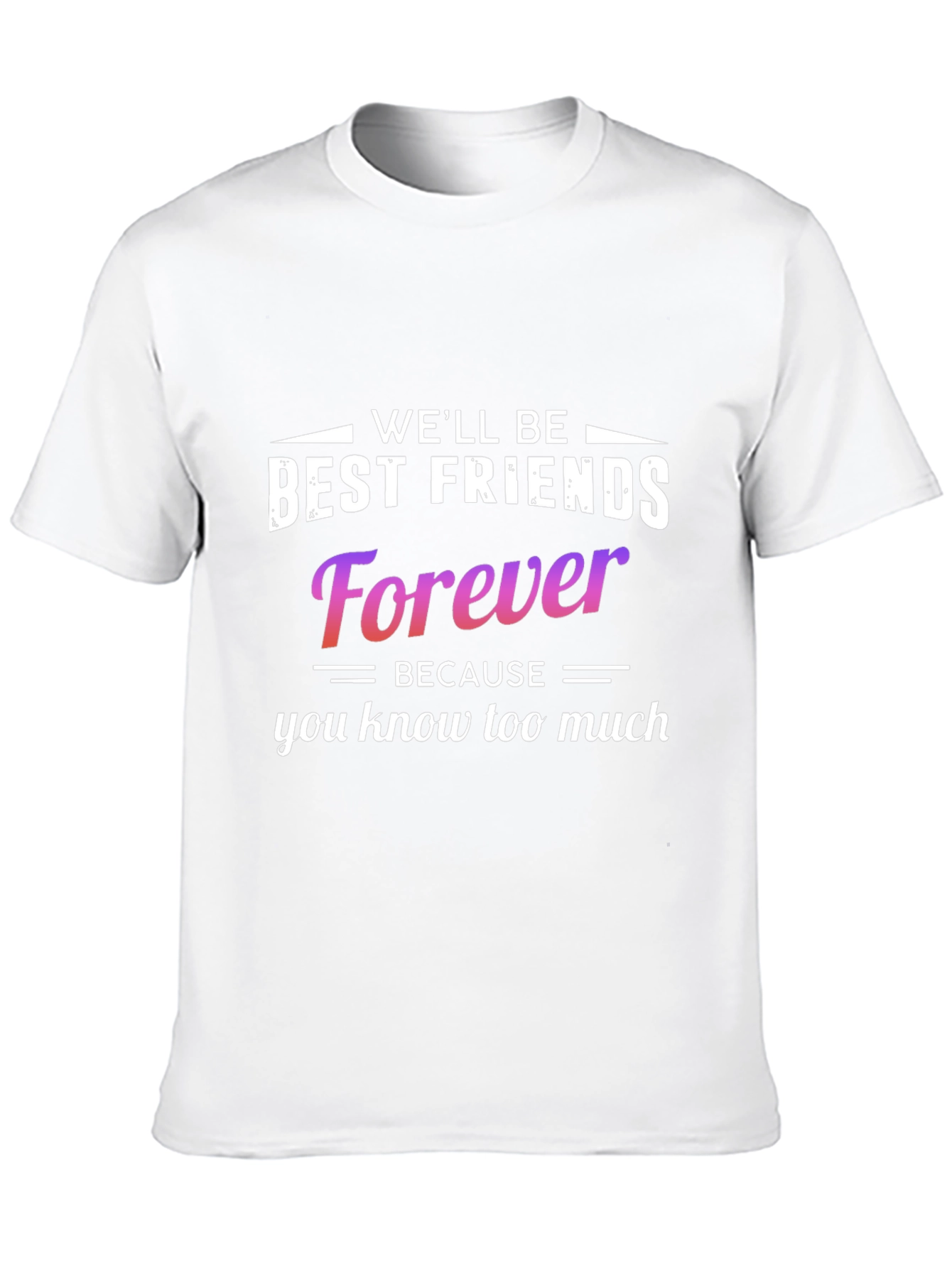 Black Funny Best Friends Forever Graphic Tee view 10