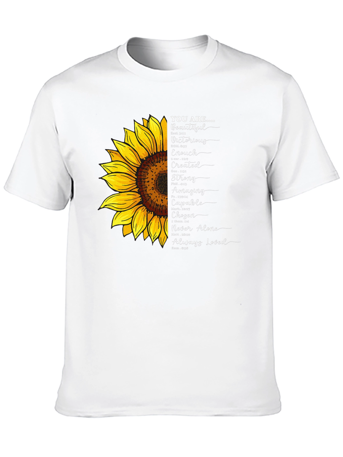 Black Sunflower Inspirational T-Shirt view 10