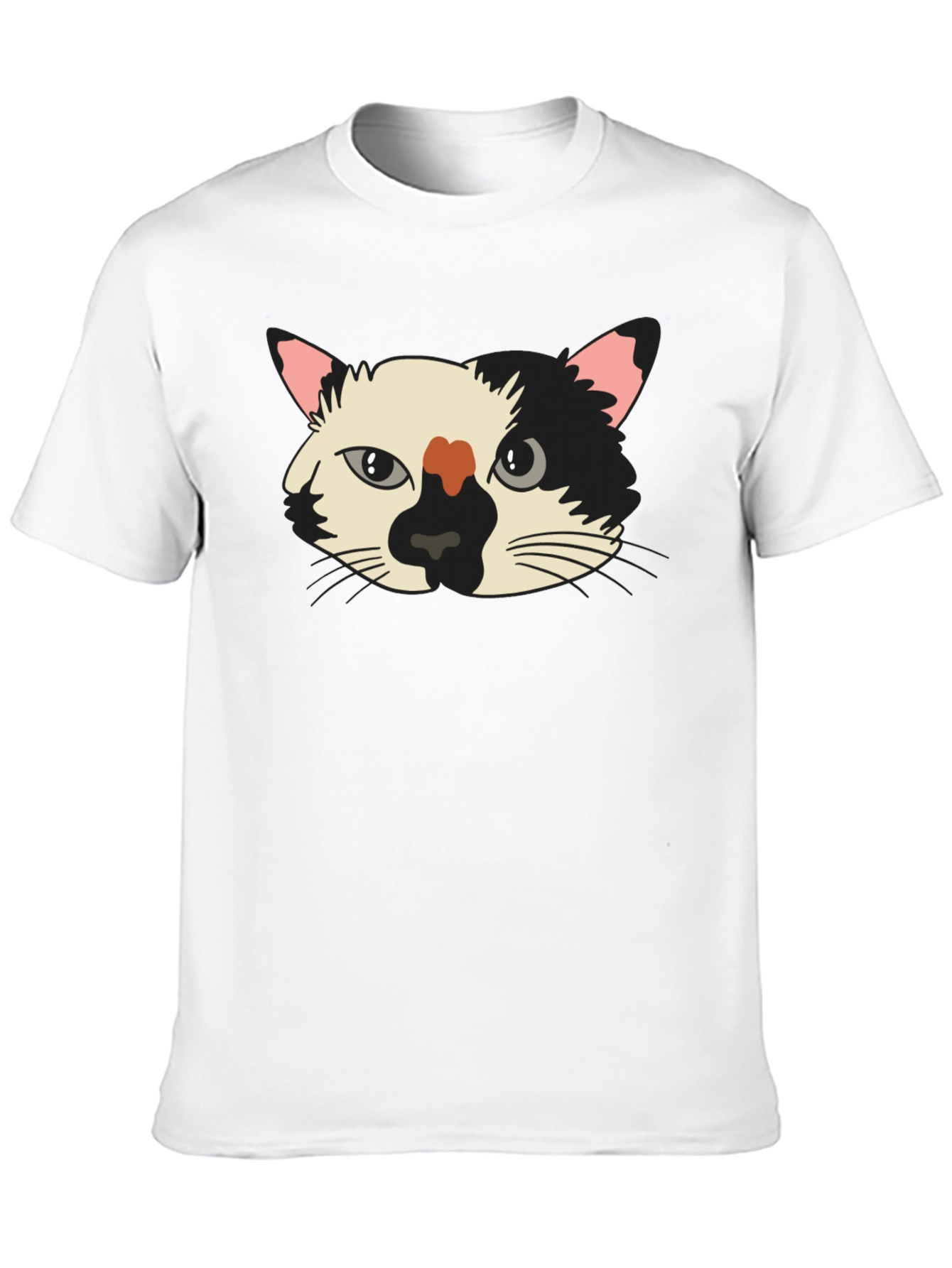 Black Cat Face Graphic Tee - Unisex Black T-Shirt view 10