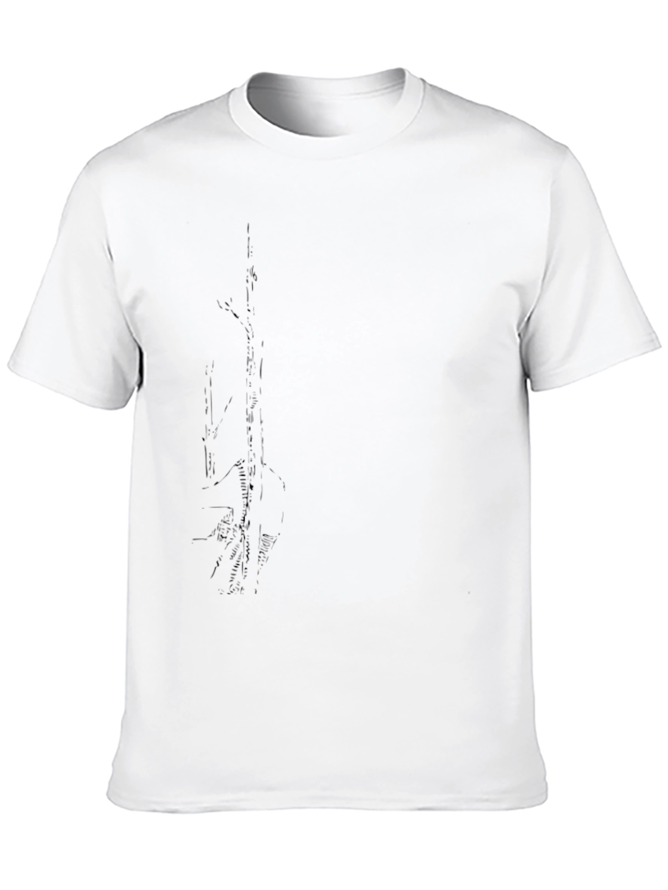 Black Men's Graphic Tee - Abstract Print Black T-Shirt view 10