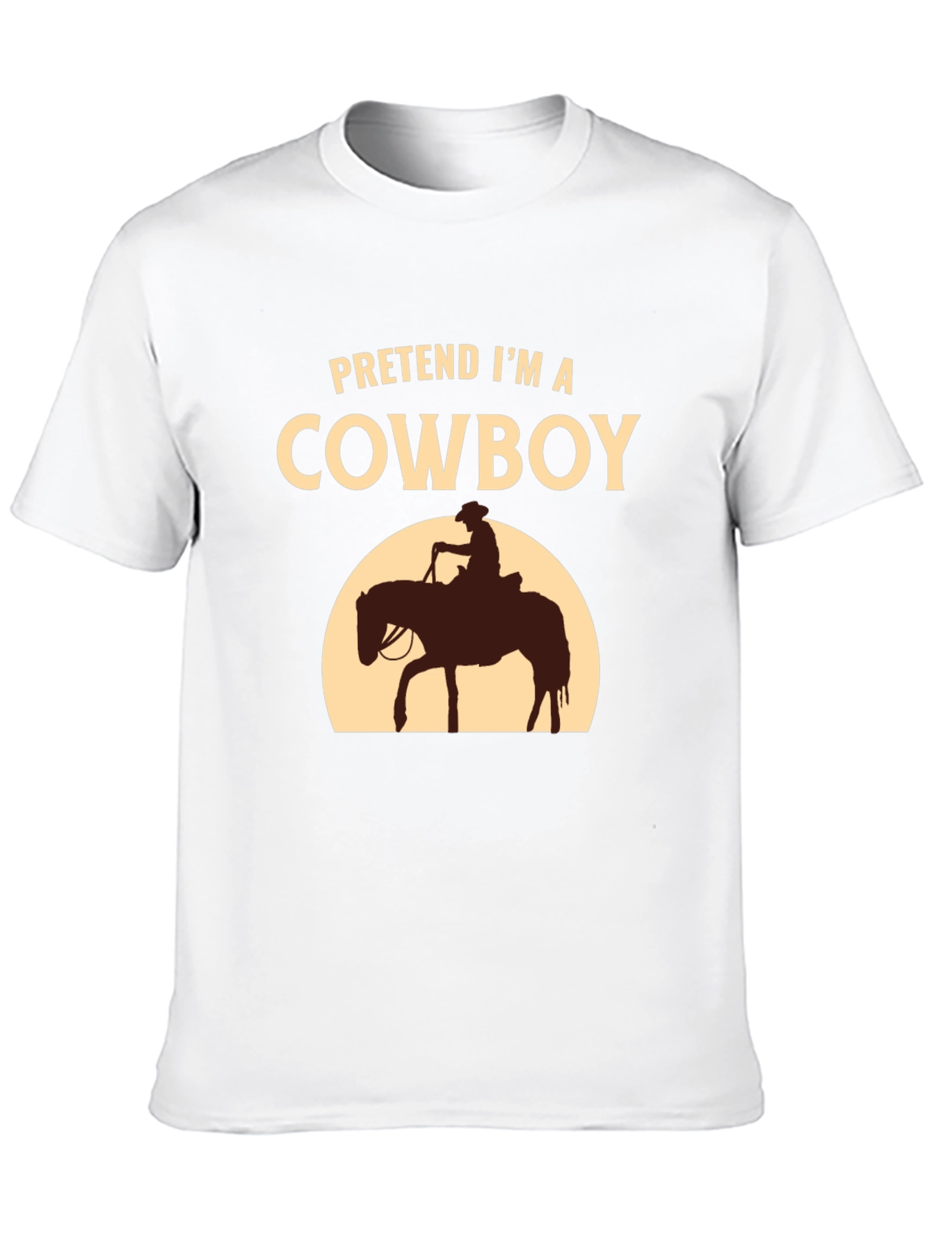 Black Pretend I'm a Cowboy T-Shirt - Funny Western Tee view 10