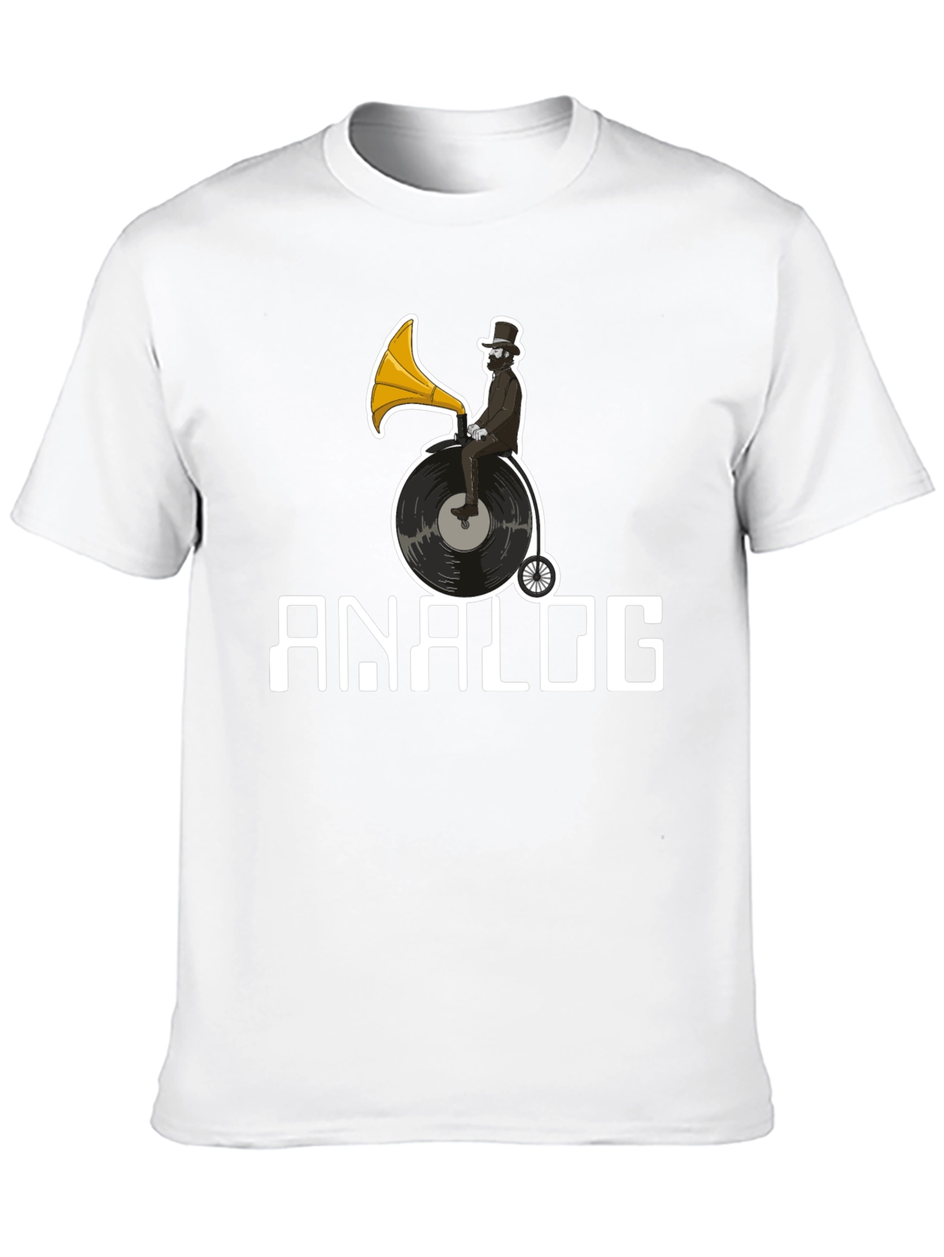 Black Analog Vinyl Record T-Shirt view 10