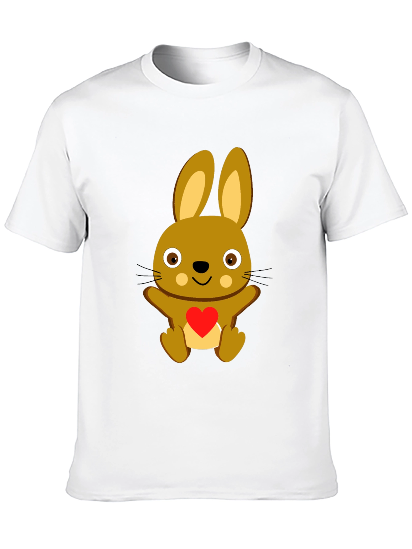 Black Cute Bunny Heart T-Shirt - Black view 10