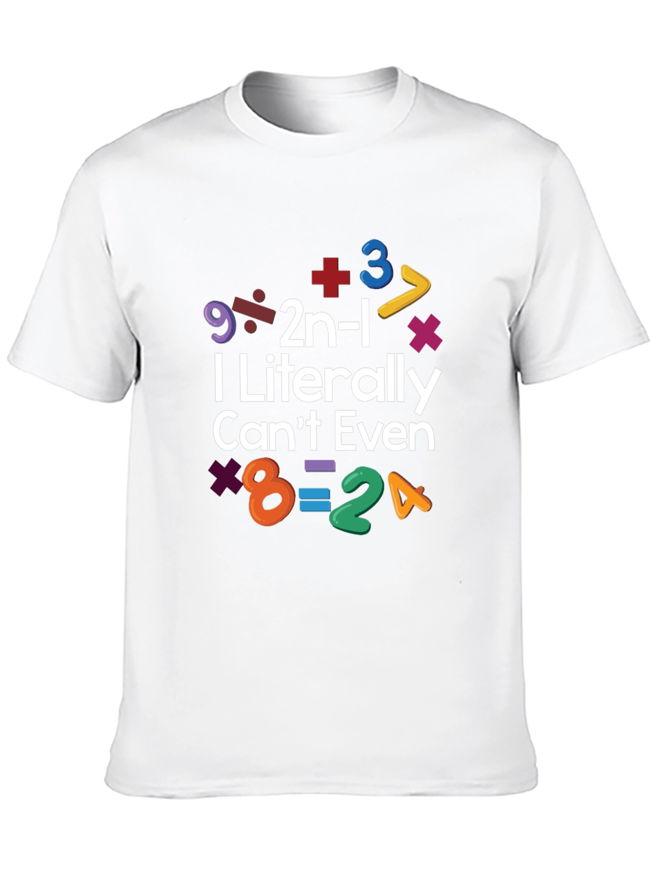 Black I Literally Can't Even Math Equation T-Shirt view 10