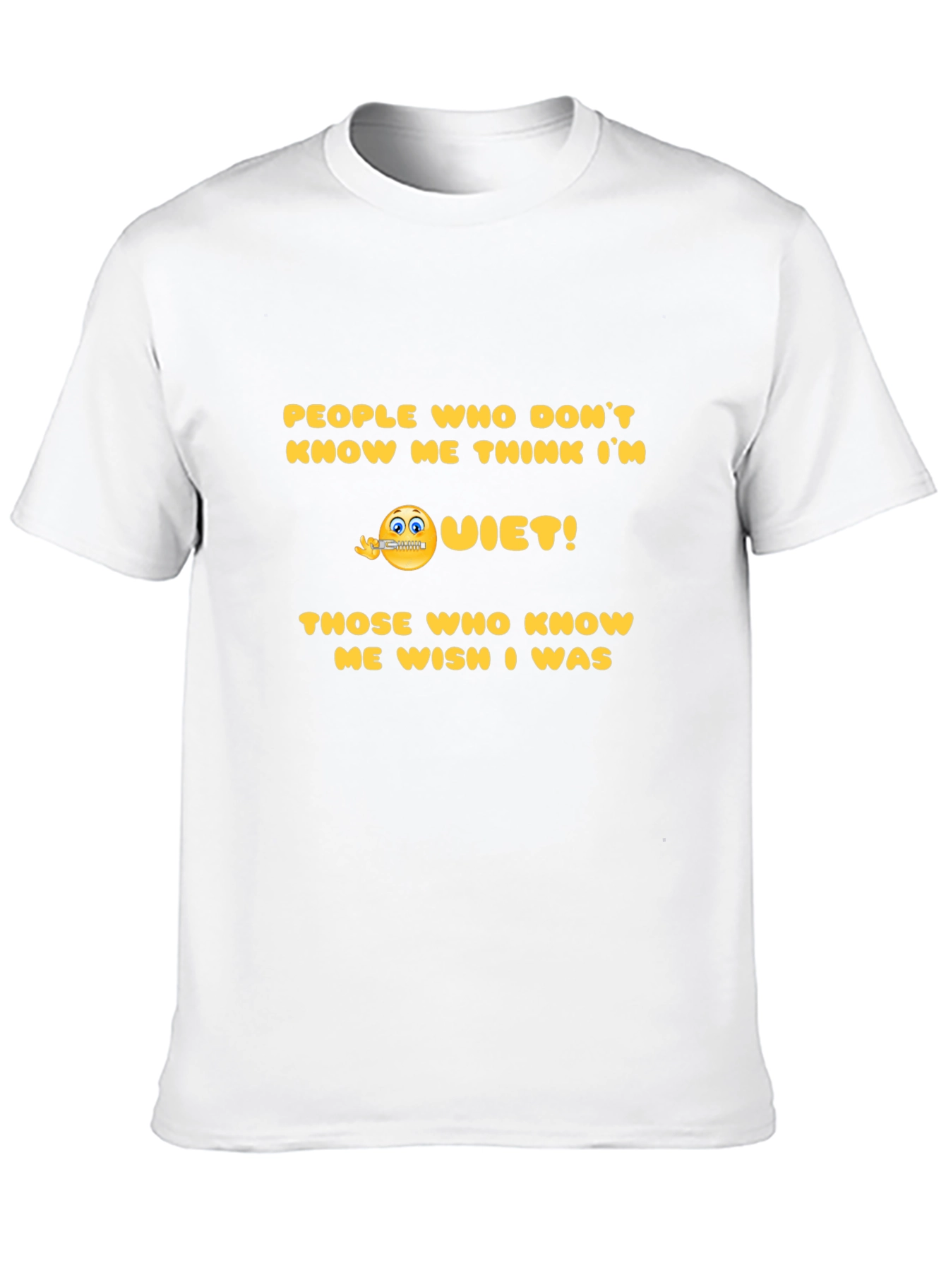 Black Funny "Quiet!" Graphic T-Shirt view 10