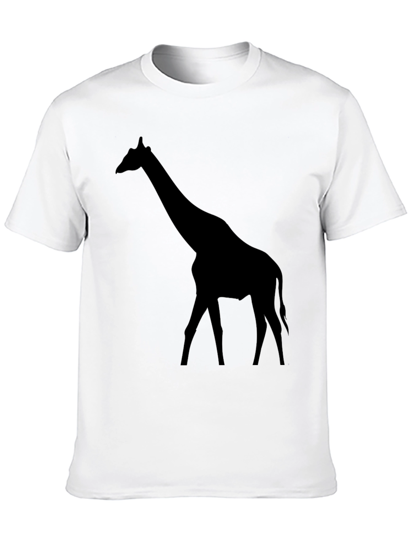 Black Giraffe Silhouette Black T-Shirt view 10