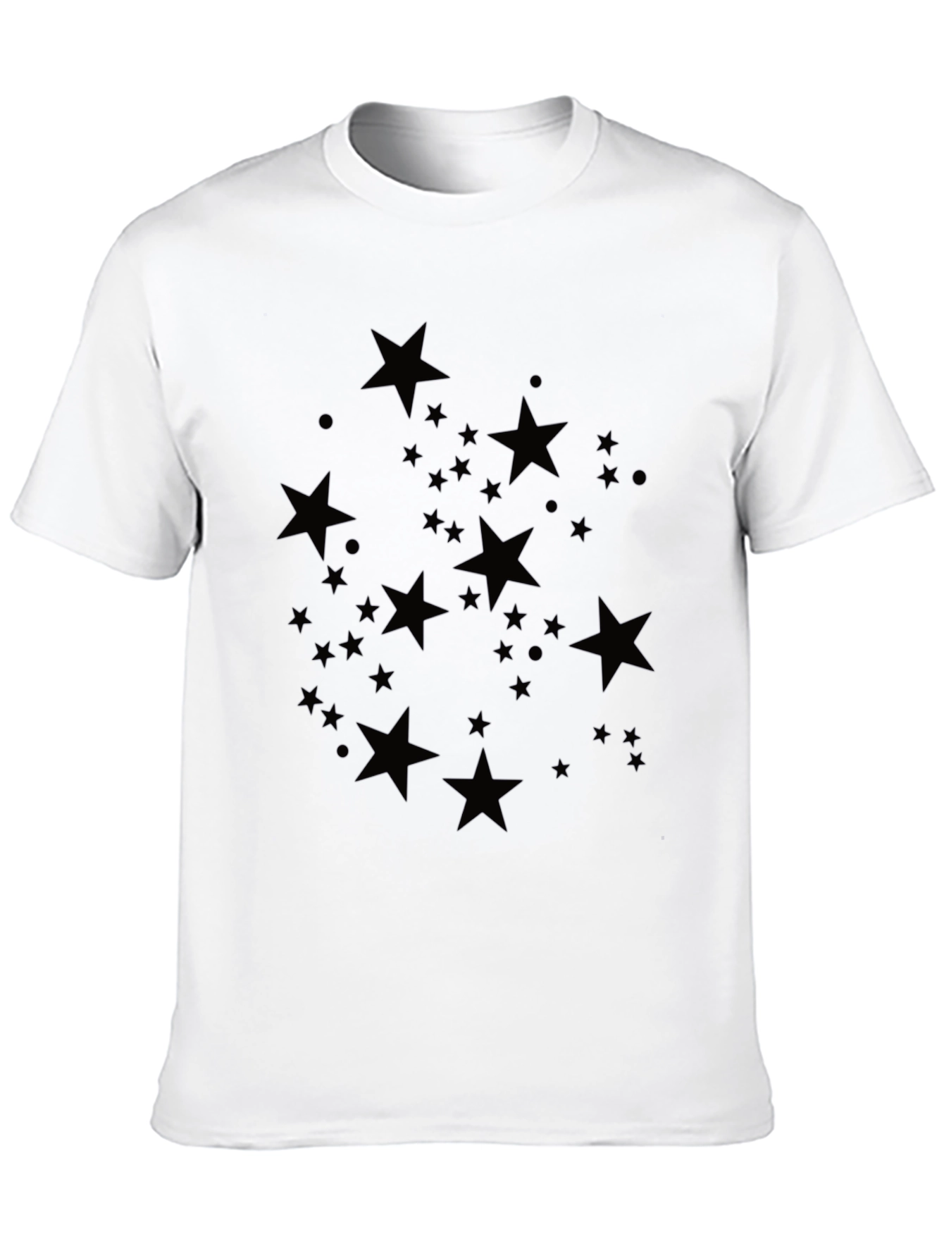 Black Starry Night Black T-Shirt view 10