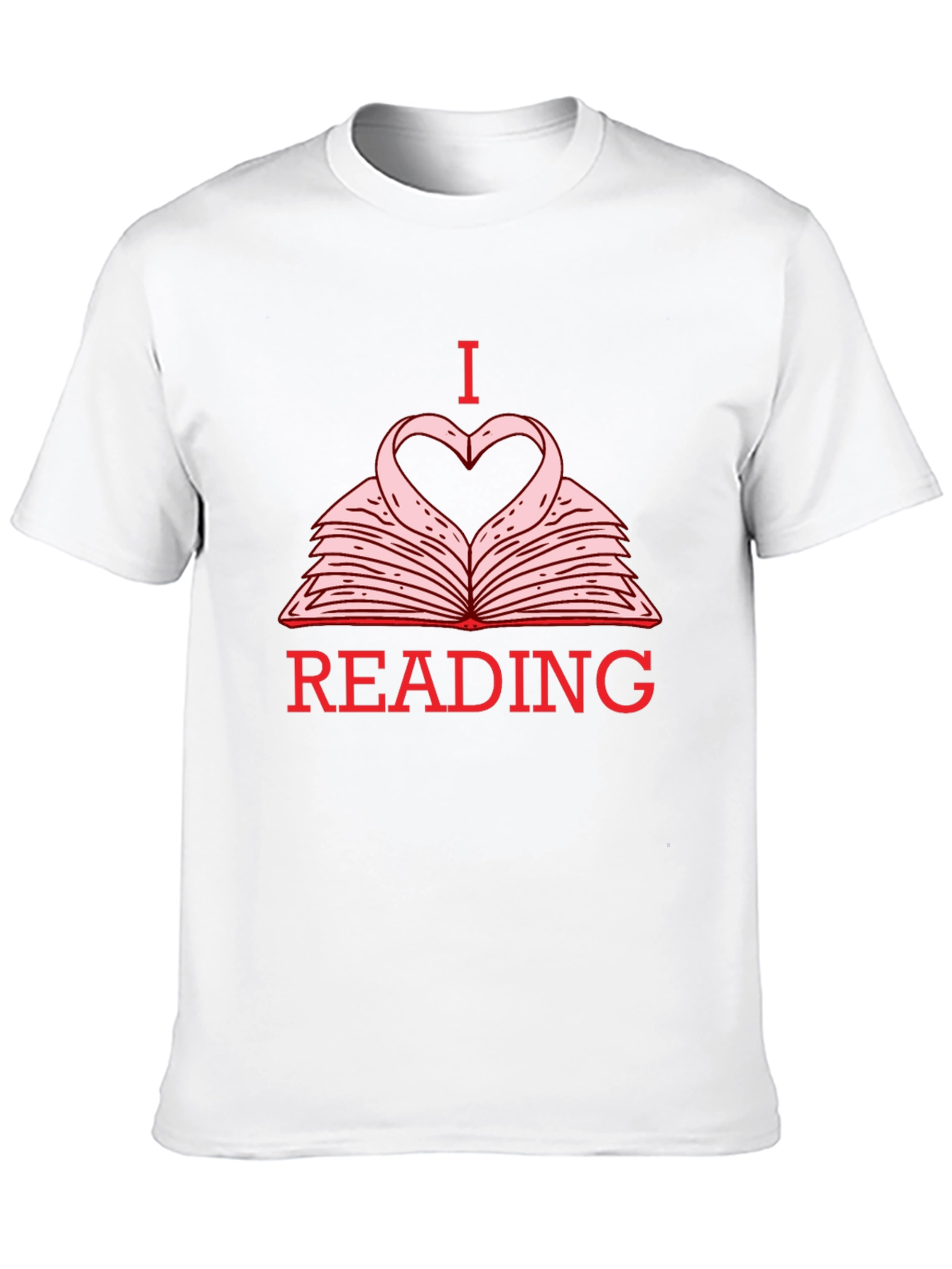 Black I Love Reading T-Shirt - Heart Book Design view 10