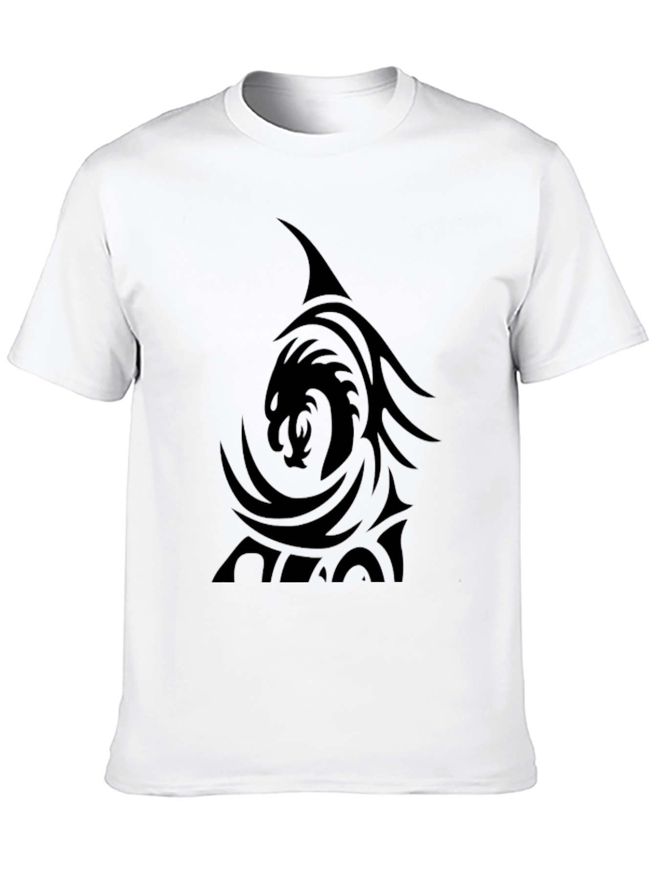 Black Black Dragon Graphic Tee - Men's Casual T-Shirt view 10