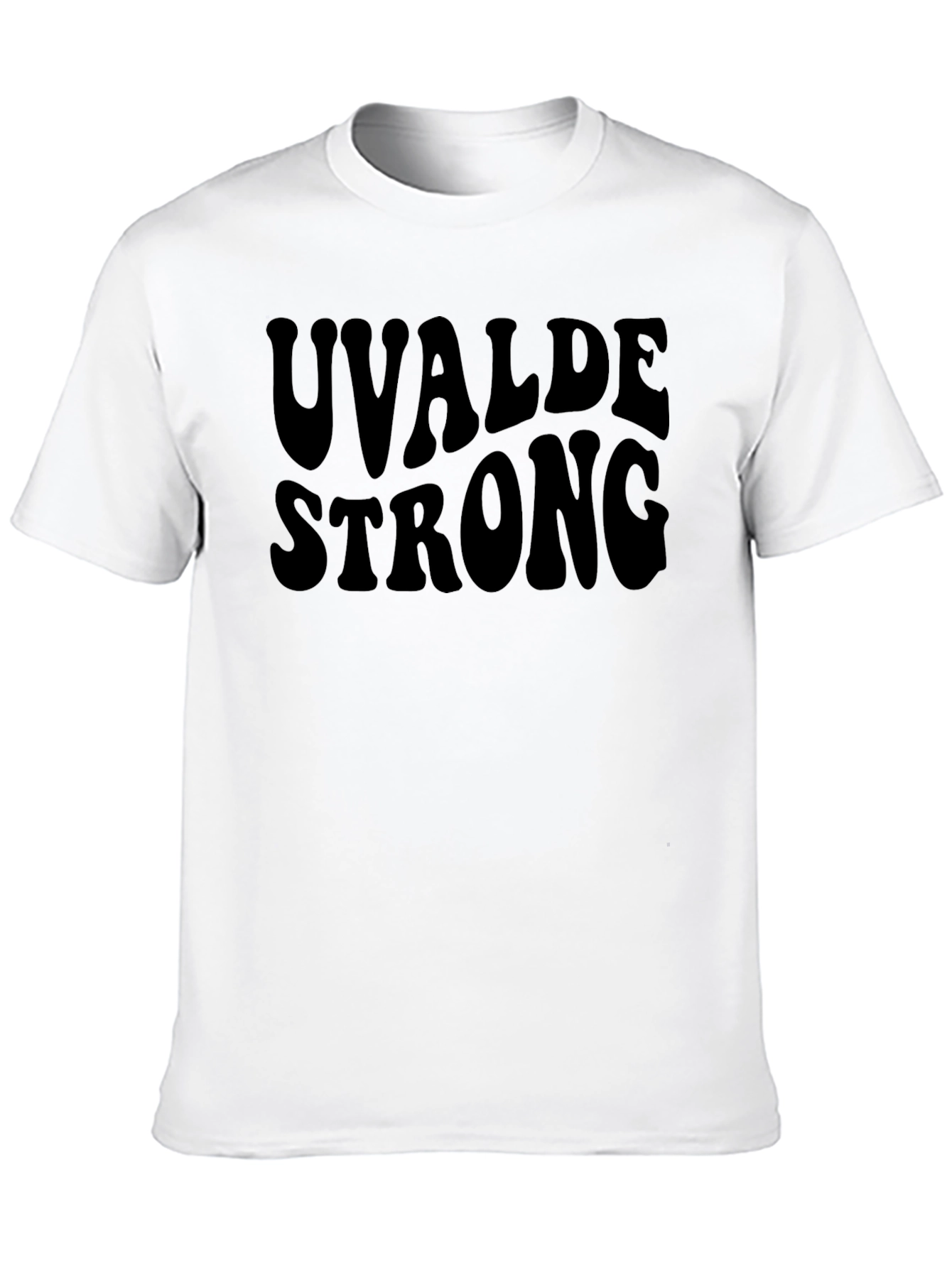 Black Uvalde Strong Black Graphic T-Shirt view 10
