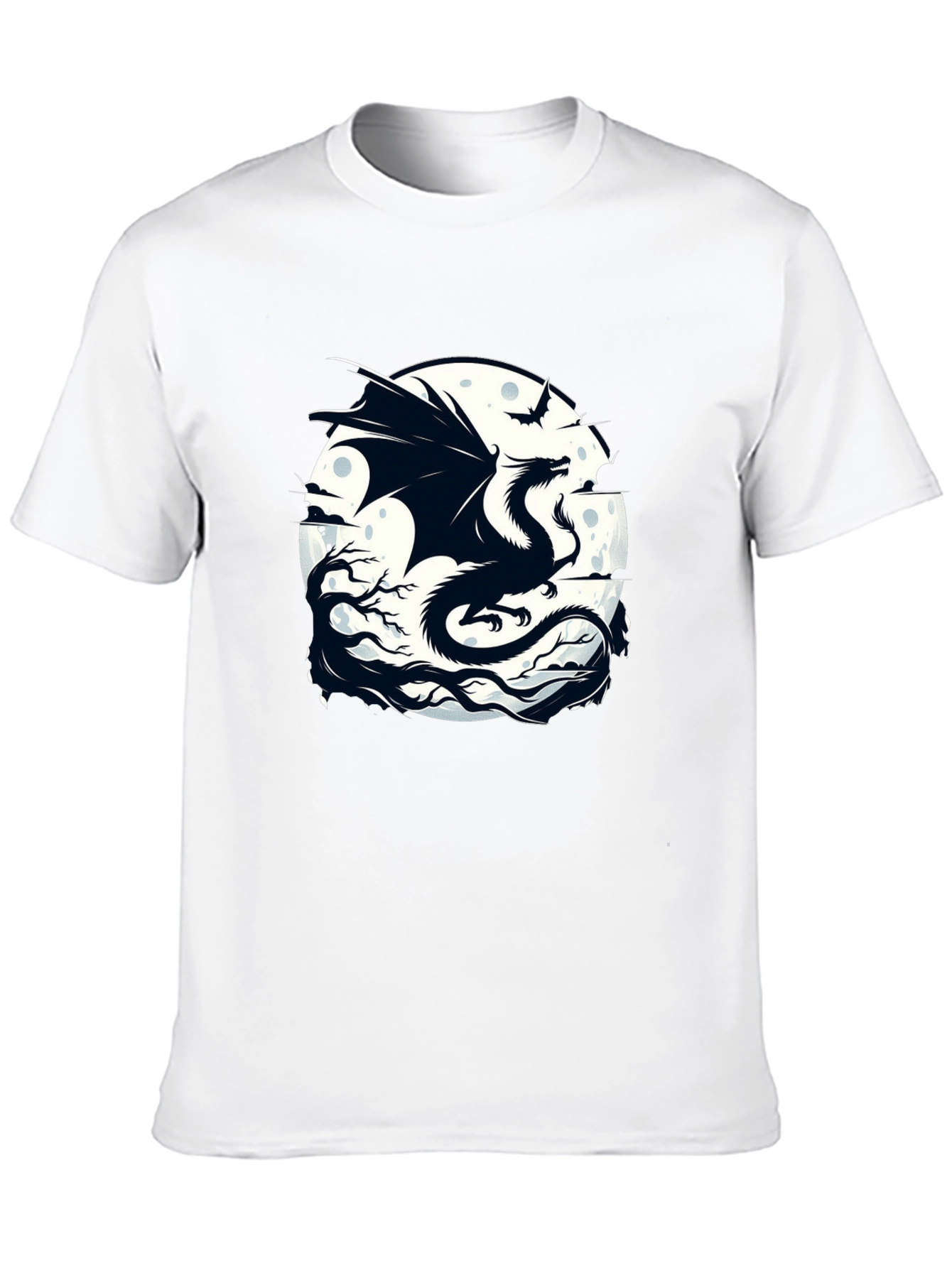 Black Dragon Moon Graphic Tee - Black view 10