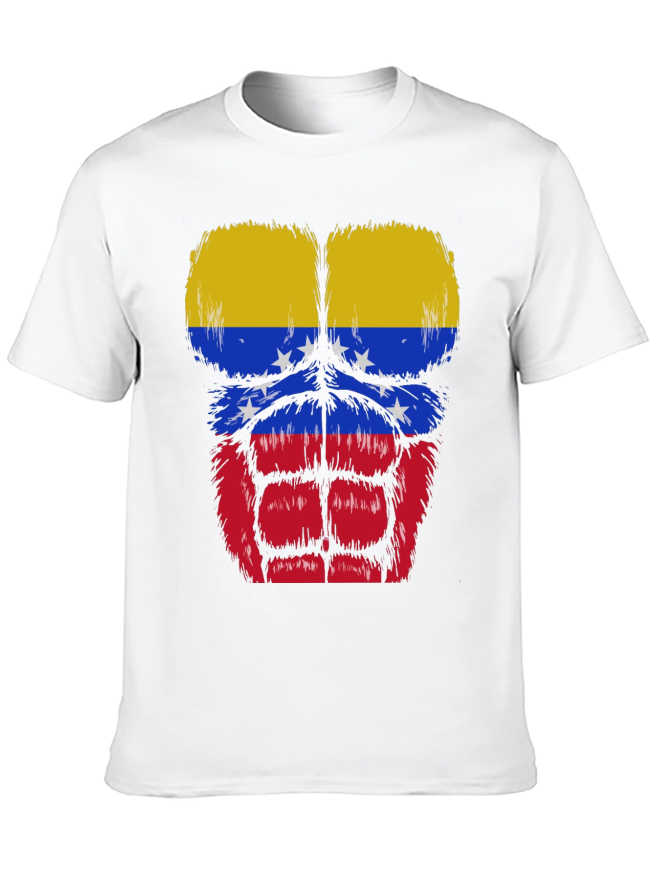 Black Venezuela Flag Muscle Graphic T-Shirt view 10