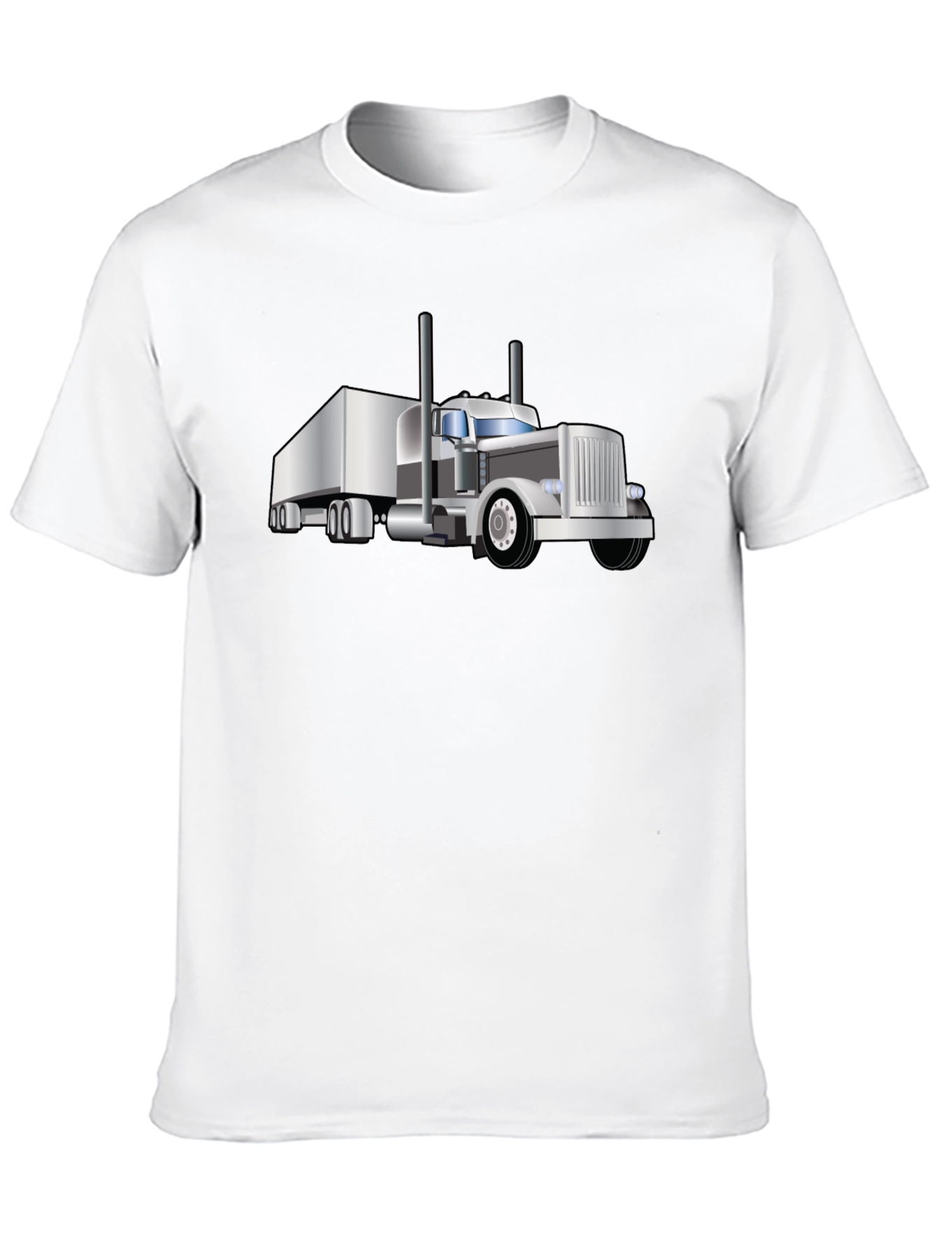 Black Truck Graphic Tee - Black Crew Neck T-Shirt view 10