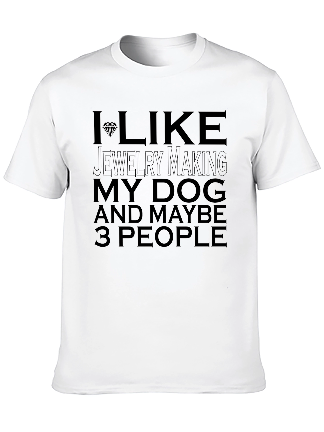 Black Jewelry Making, Dog & 3 People T-Shirt view 10