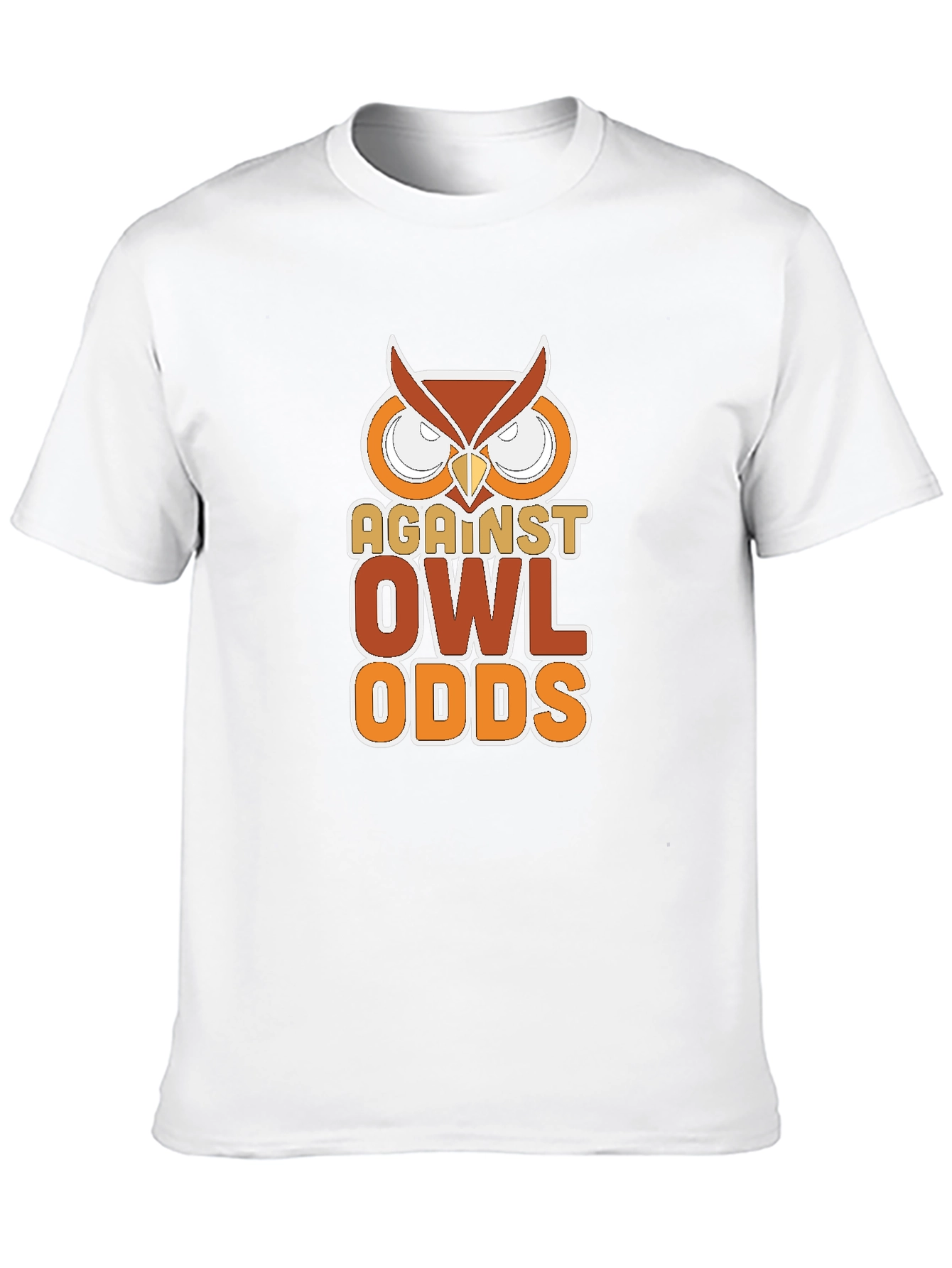 Black Against Owl Odds Graphic T-Shirt - Black view 10