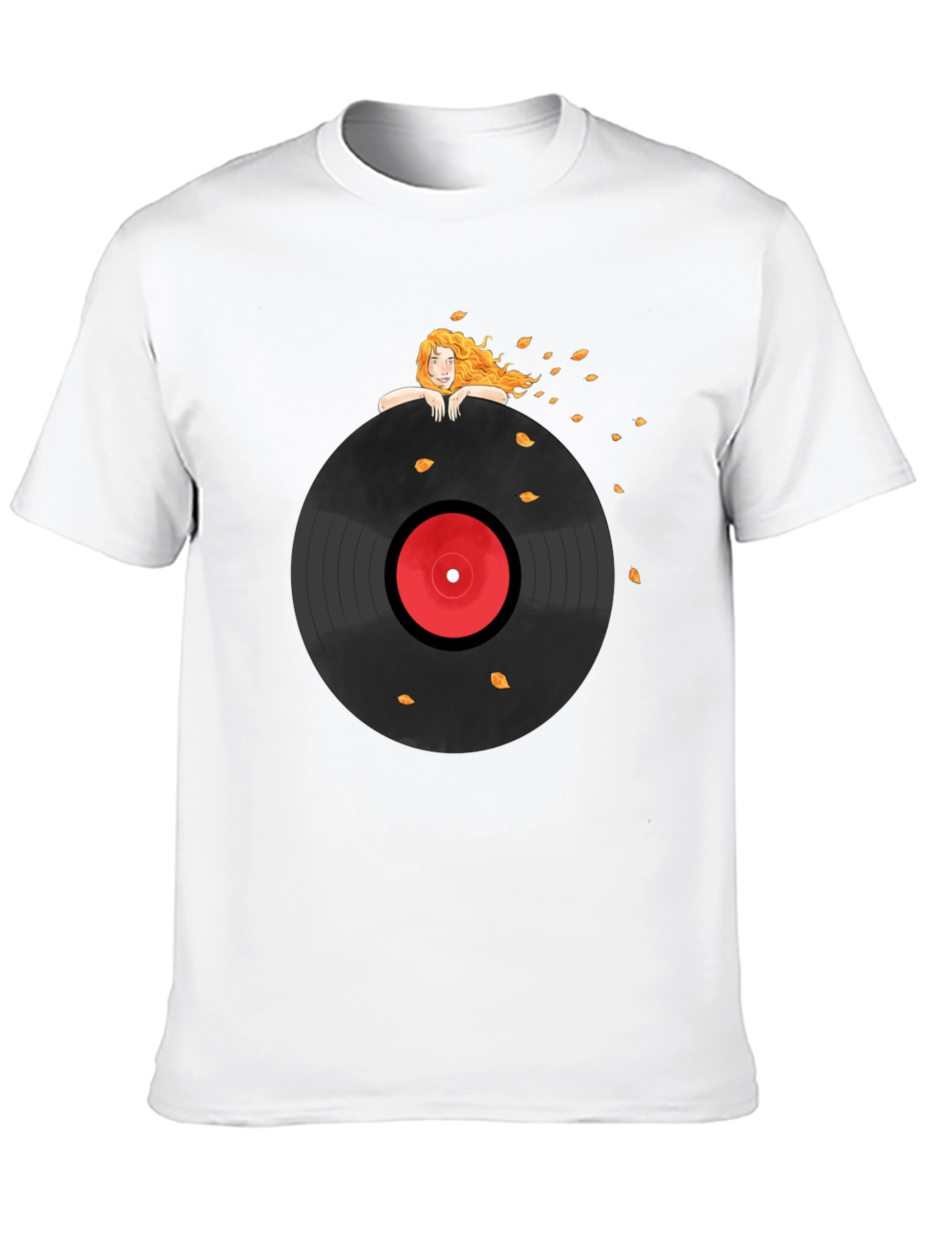 Vinyl Record Girl Graphic T-Shirt - 10