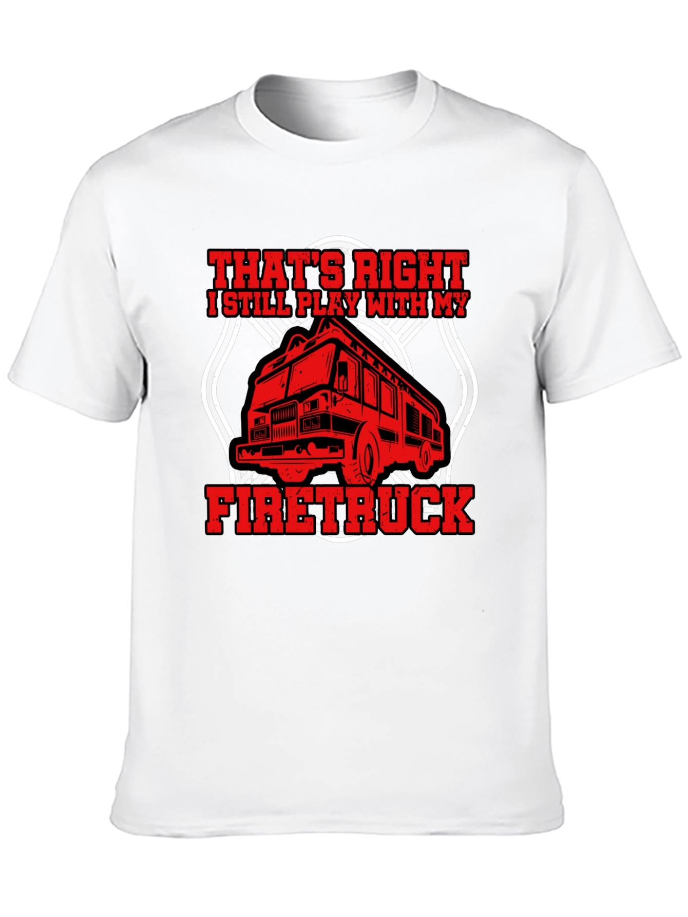 Black Firetruck T-Shirt - Play With My Firetruck view 10