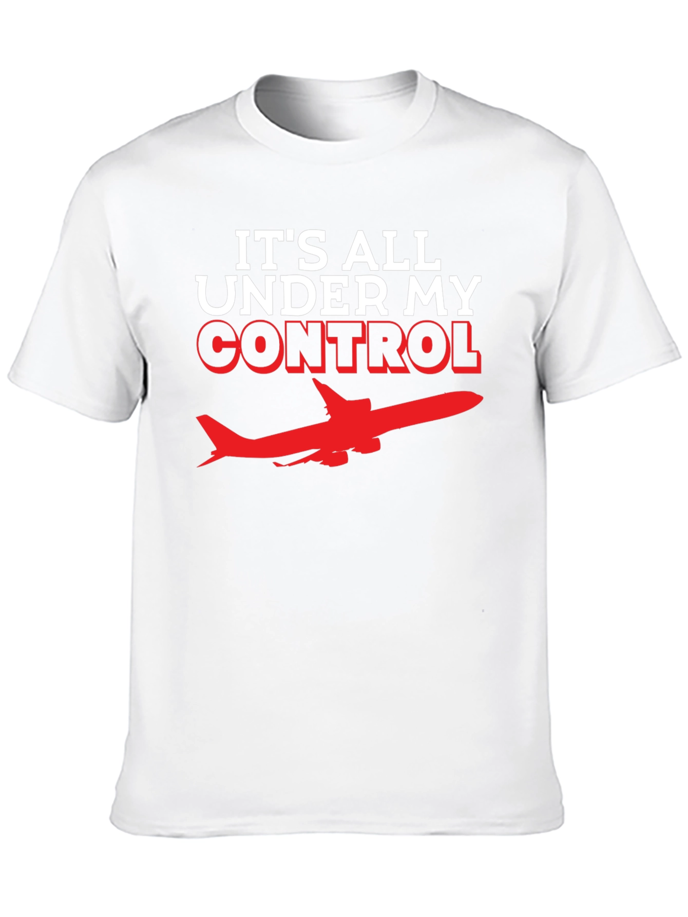 Black Pilot T-Shirt: It's All Under My Control - Airplane Tee view 10