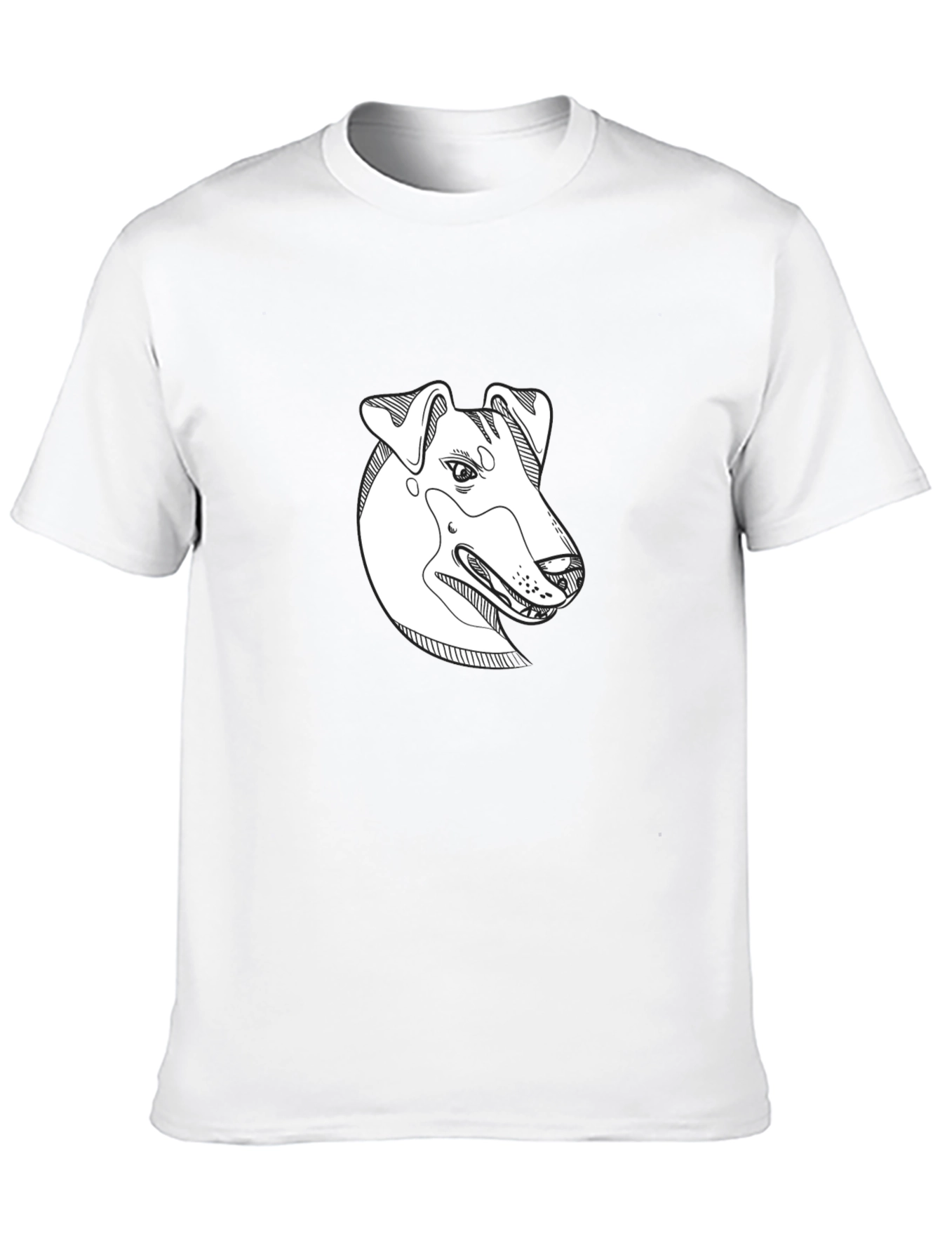Dog Sketch Black T-Shirt - 10