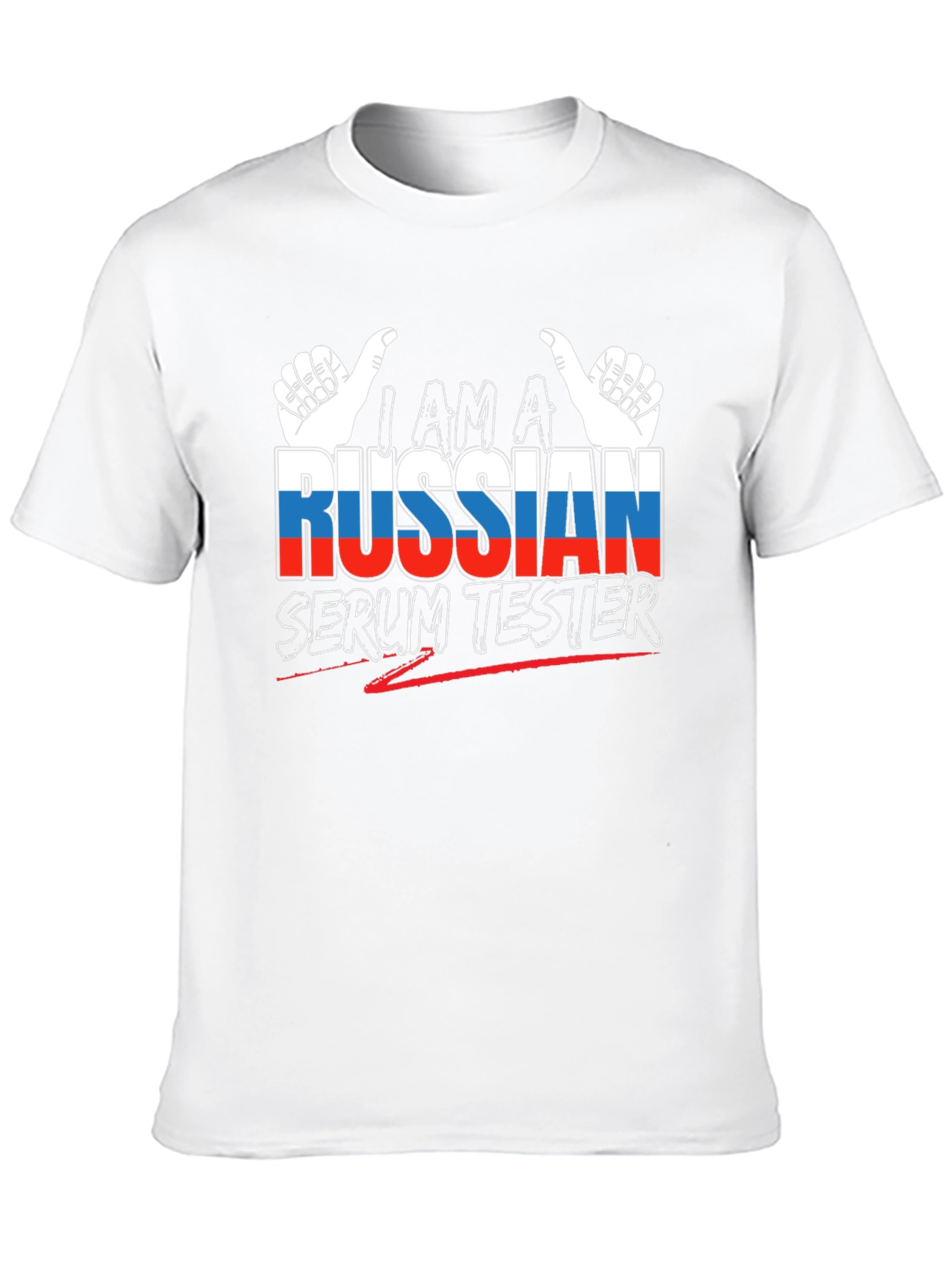 Black I am a Russian Serum Tester Black Graphic T-Shirt view 10