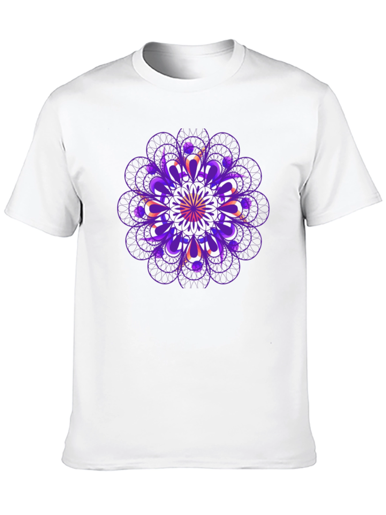 Black Geometric Mandala Graphic Tee - Black view 10
