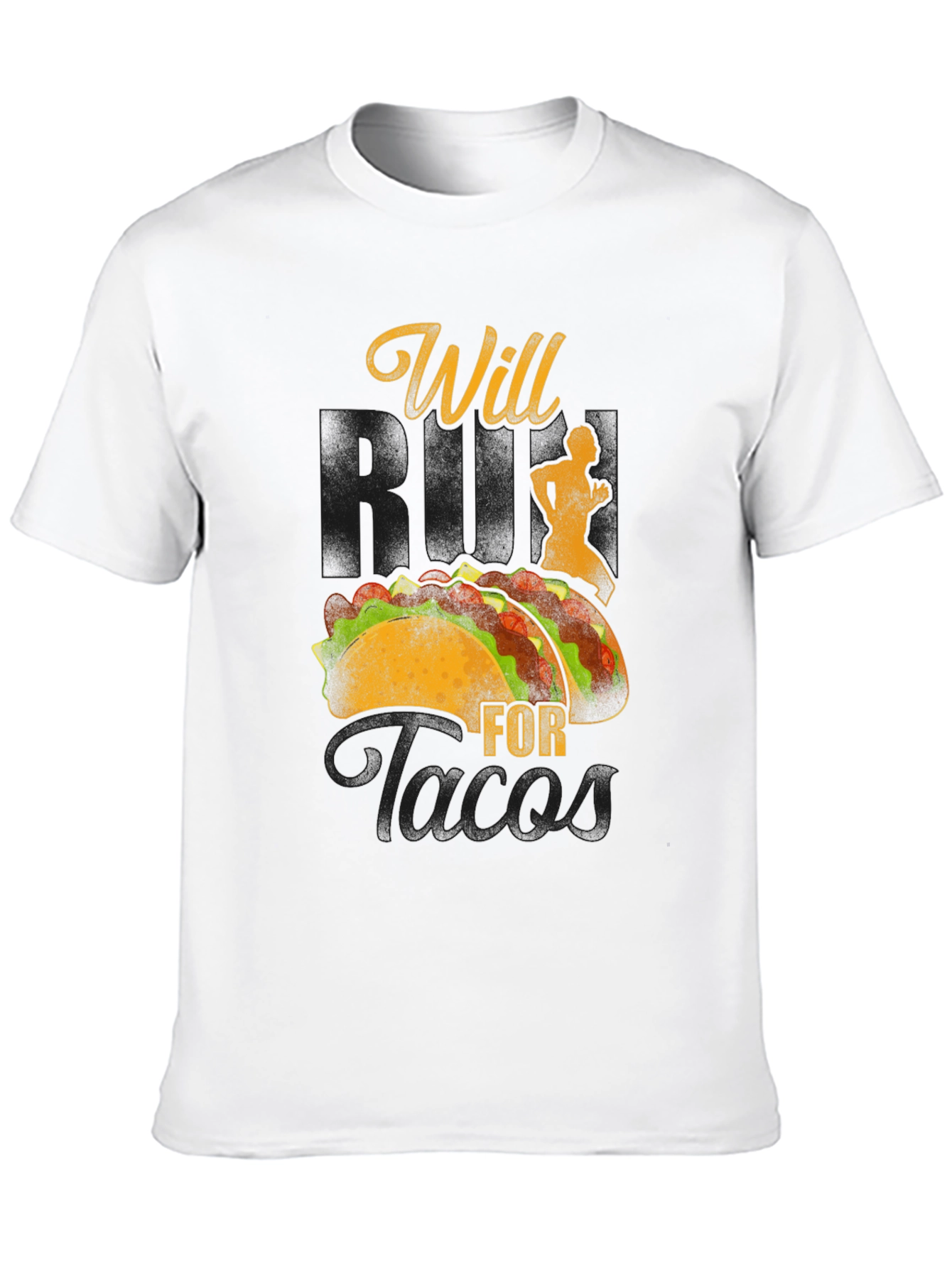 Black Will Run For Tacos Graphic Tee view 10