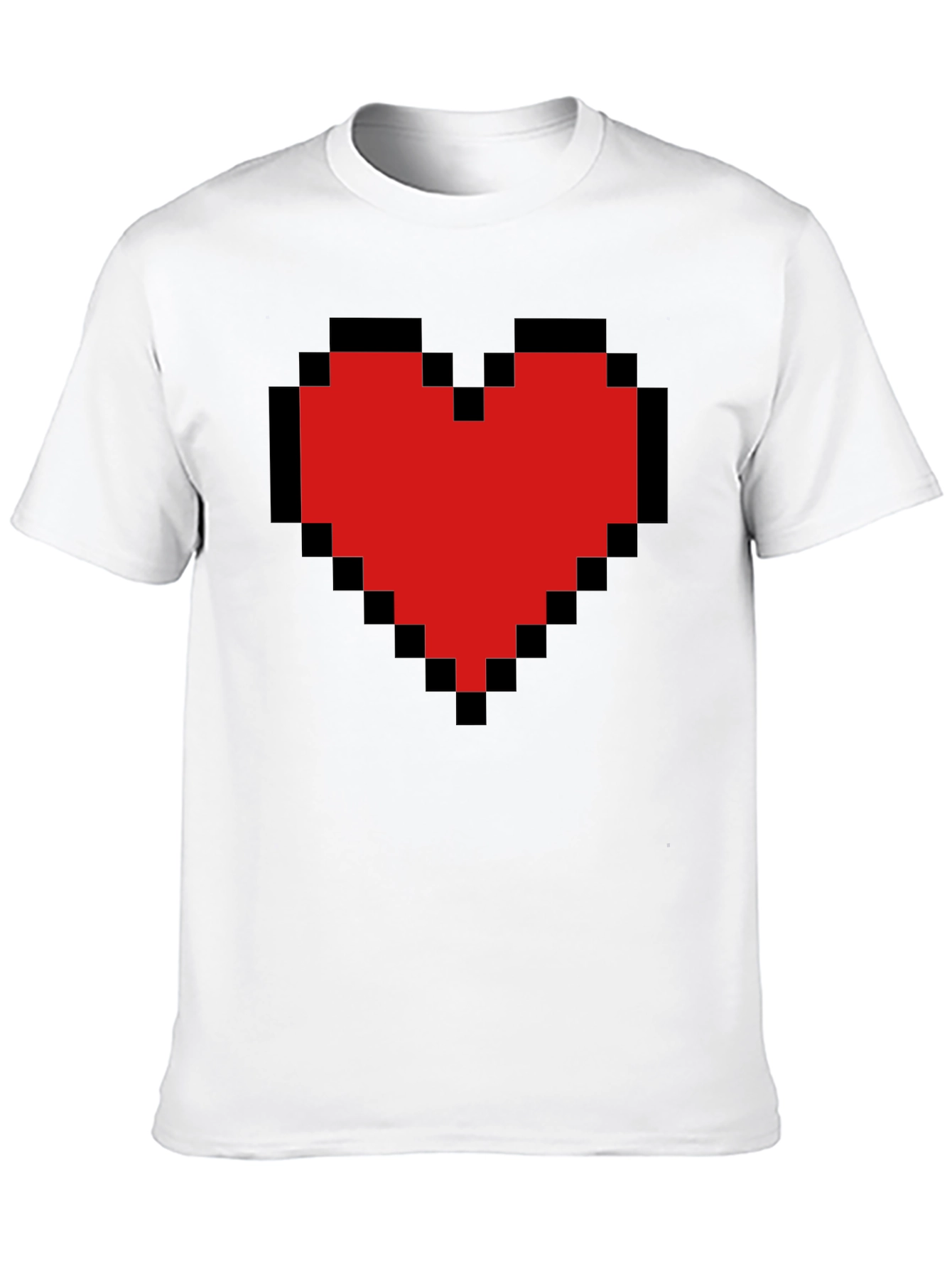 Black Pixel Heart Graphic Tee - Gamer Style view 10