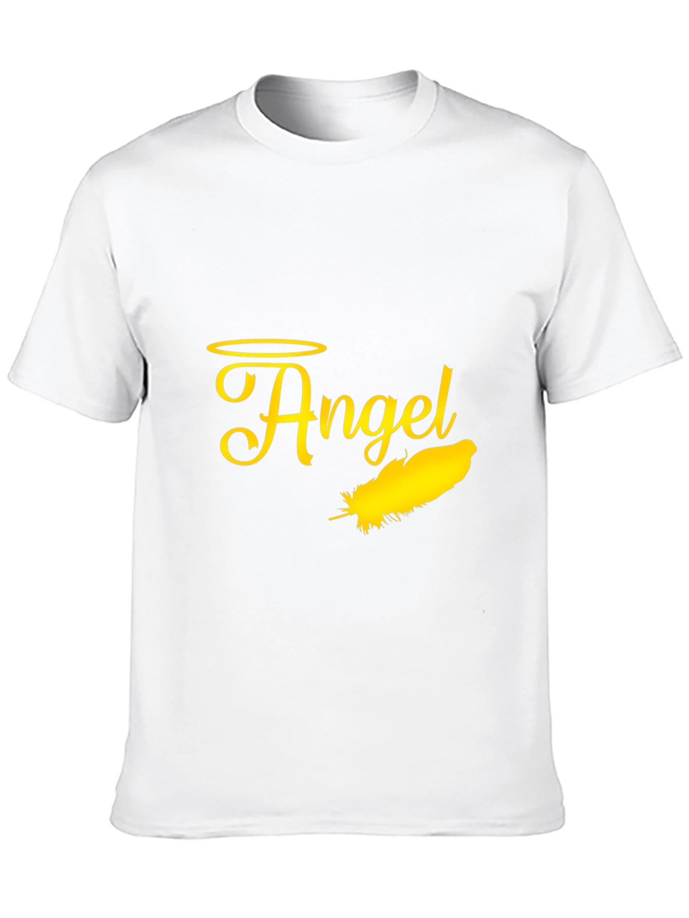 Black Angel Feather Graphic Black T-Shirt view 10