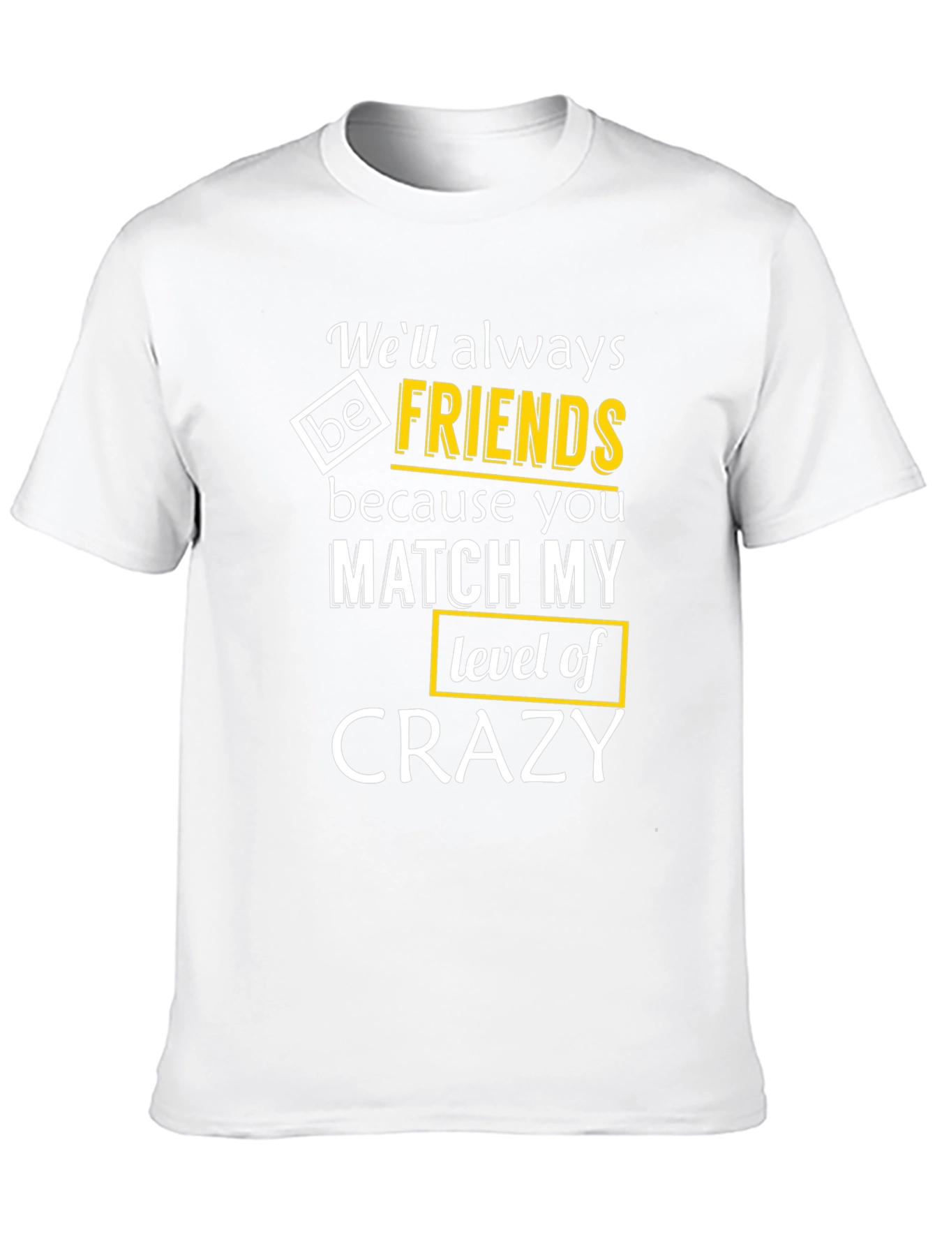 Black Funny Crazy Friends T-Shirt view 10