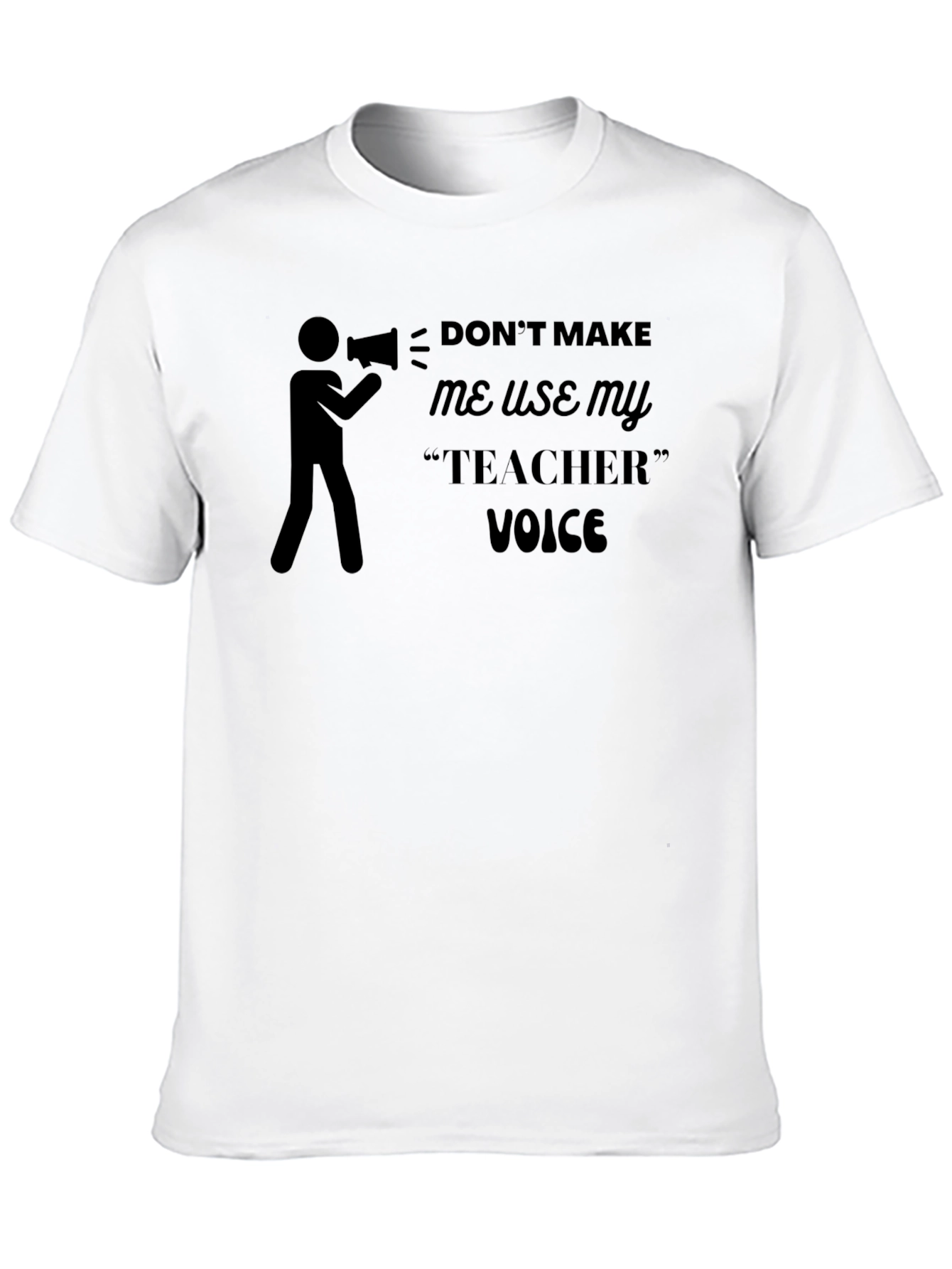 Black Teacher Voice Graphic Tee - Funny Teacher Shirt view 10