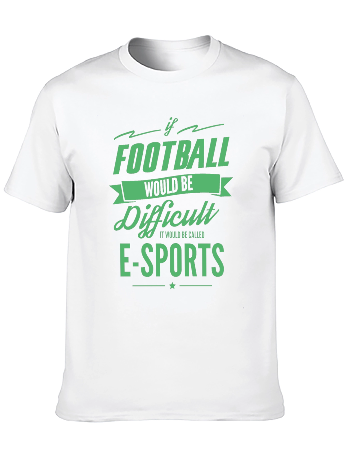 Black Football vs Esports Black Graphic Tee view 10