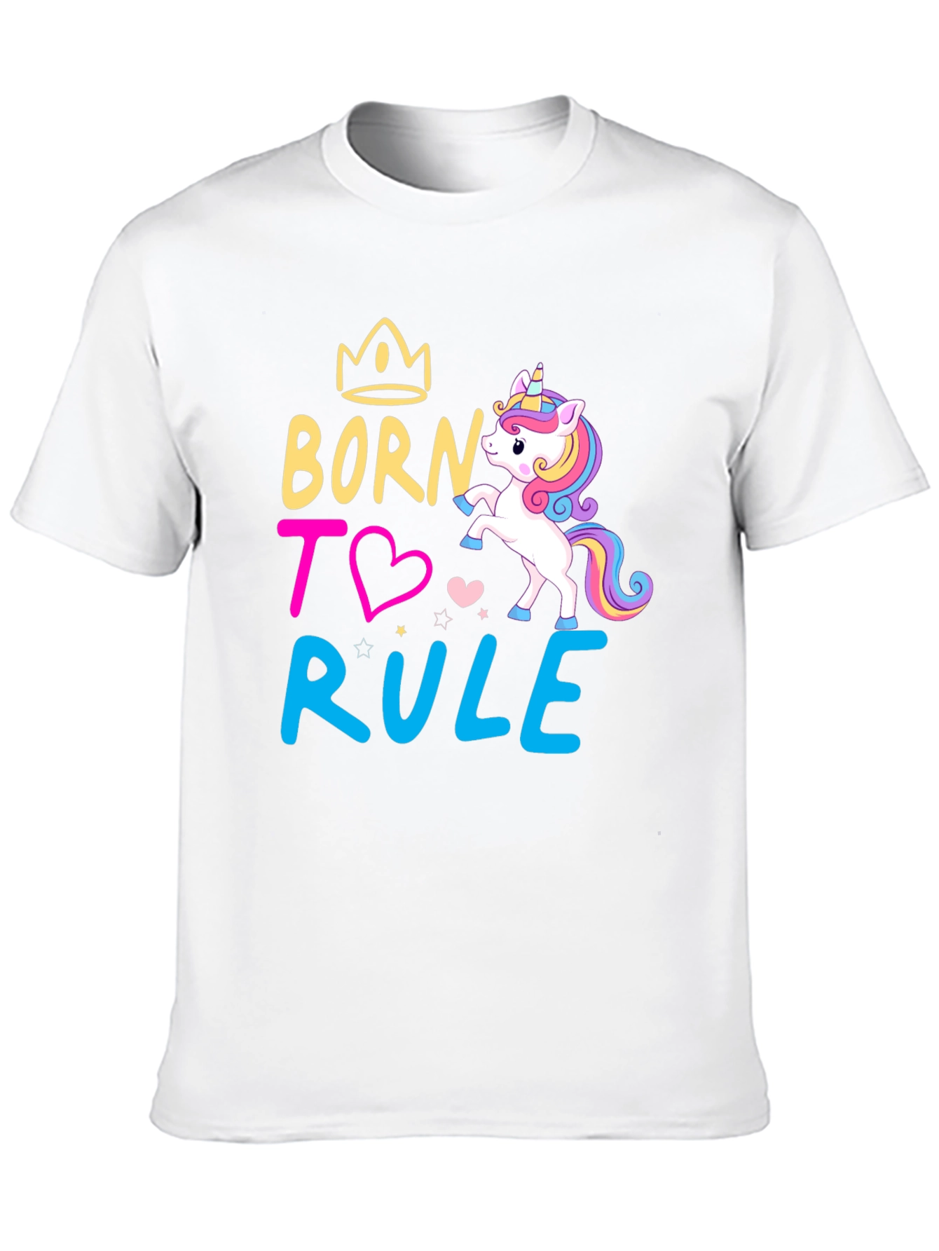 Black Born to Rule Unicorn Graphic T-Shirt view 10
