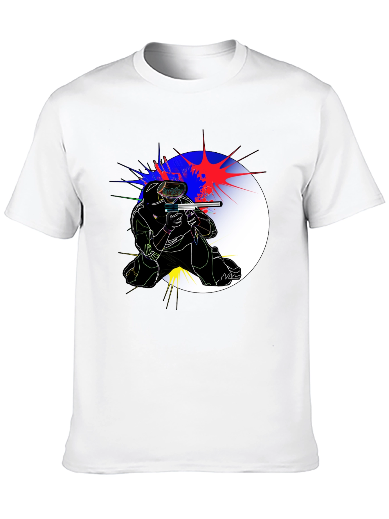 Black Paintball Player Graphic Tee - Action Ready! view 10