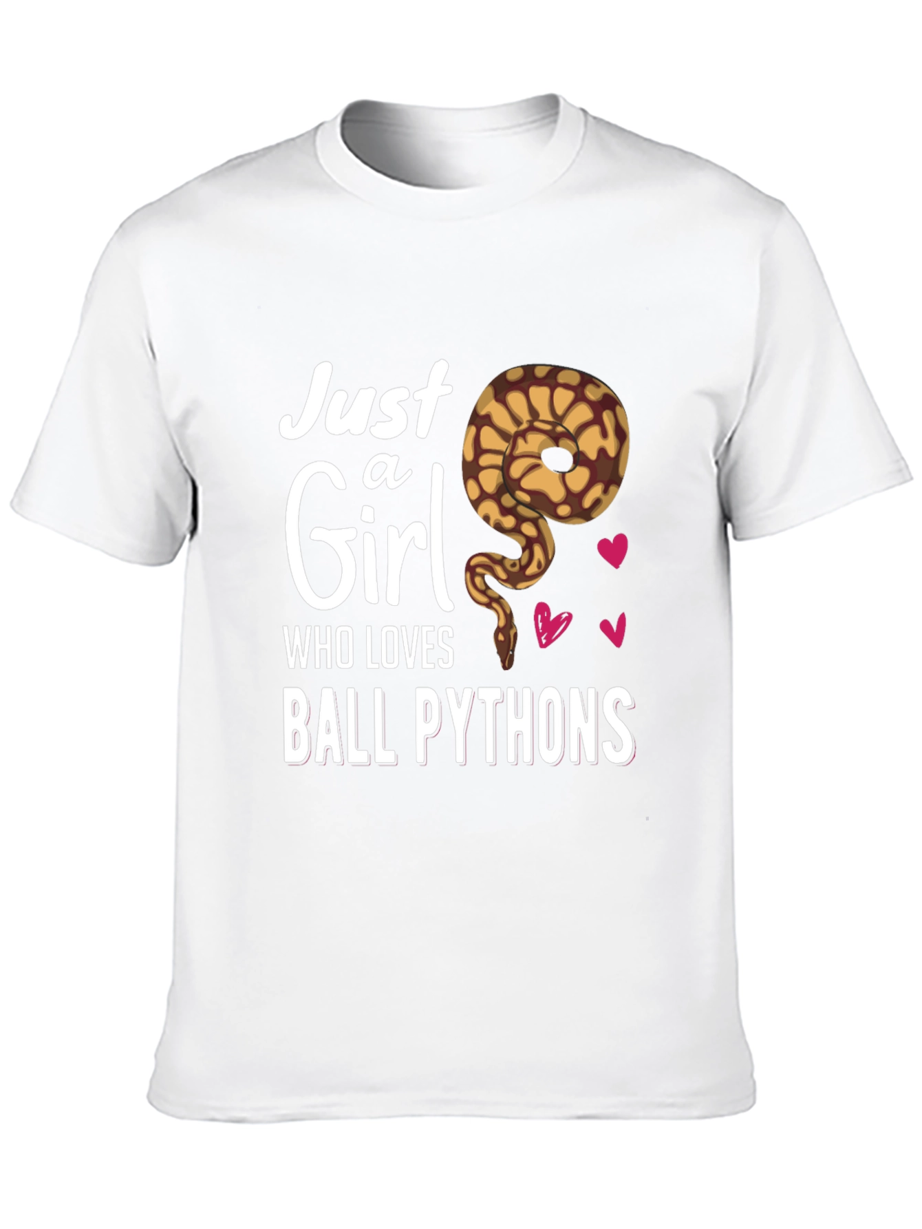 Ball Python Lover T-Shirt - Just a Girl Who Loves Pythons Tee - 10