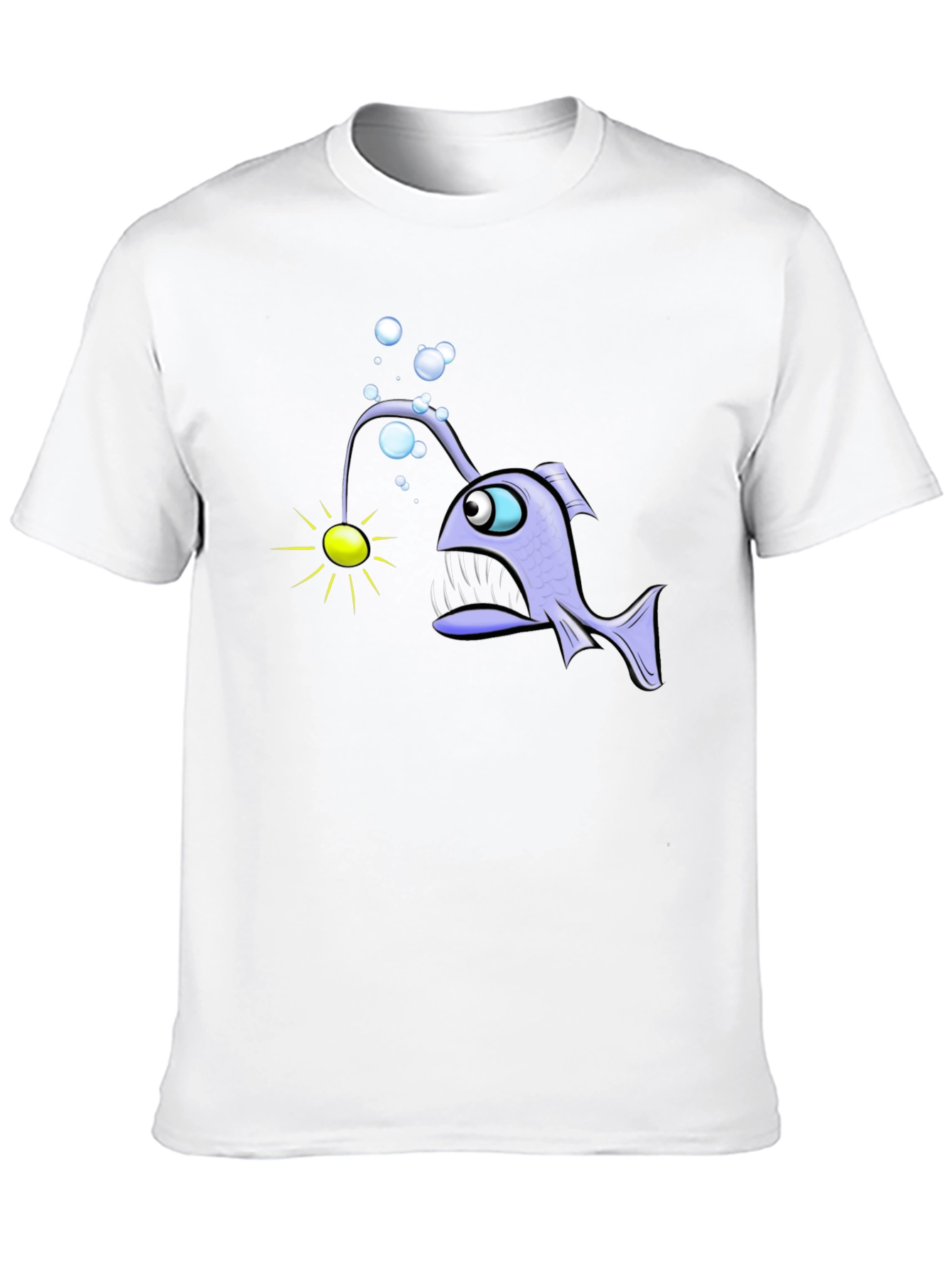 Black Angler Fish Graphic T-Shirt - Unique Design view 10