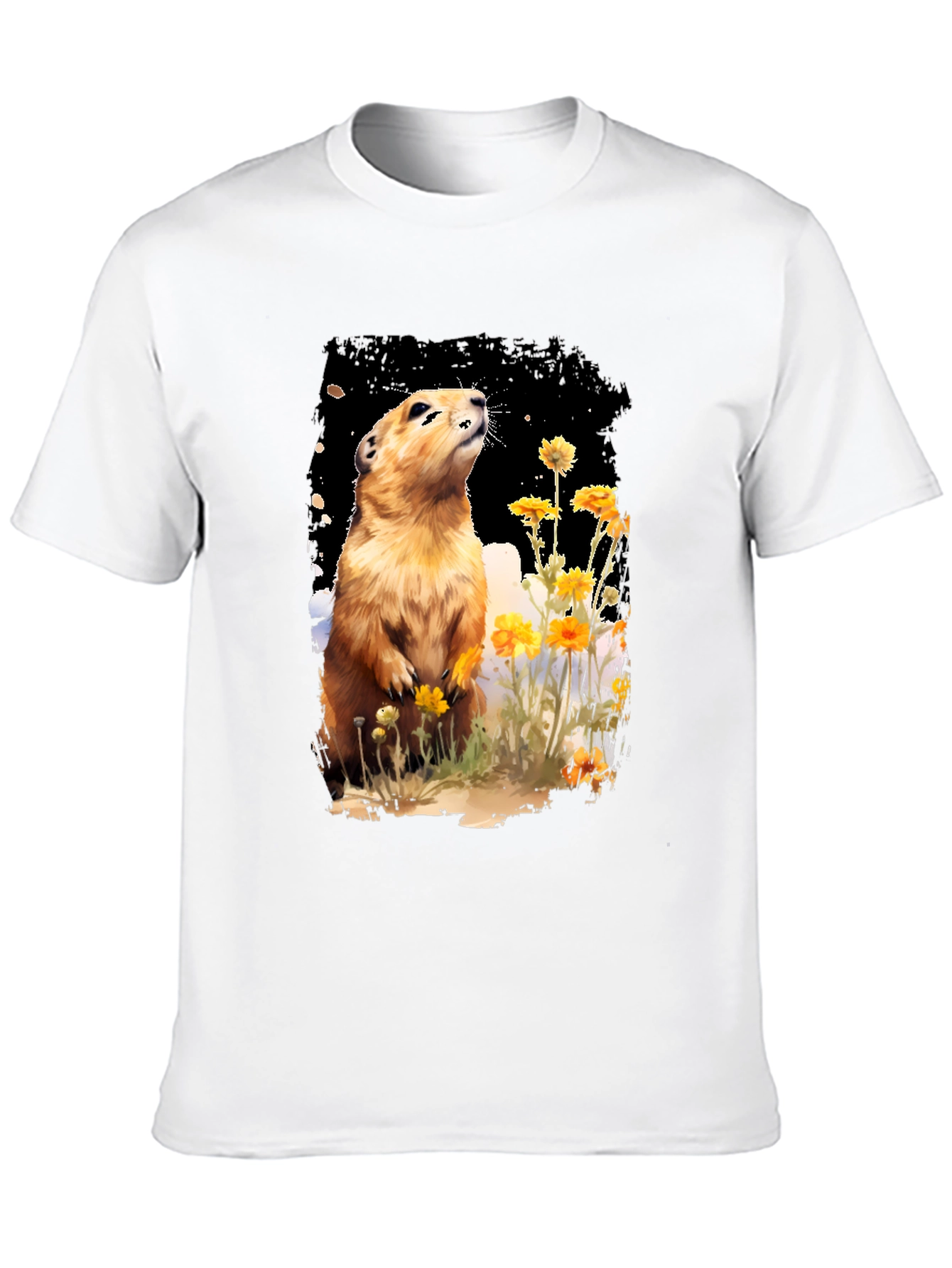 Black Prairie Dog T-Shirt - Unisex Black Tee view 10