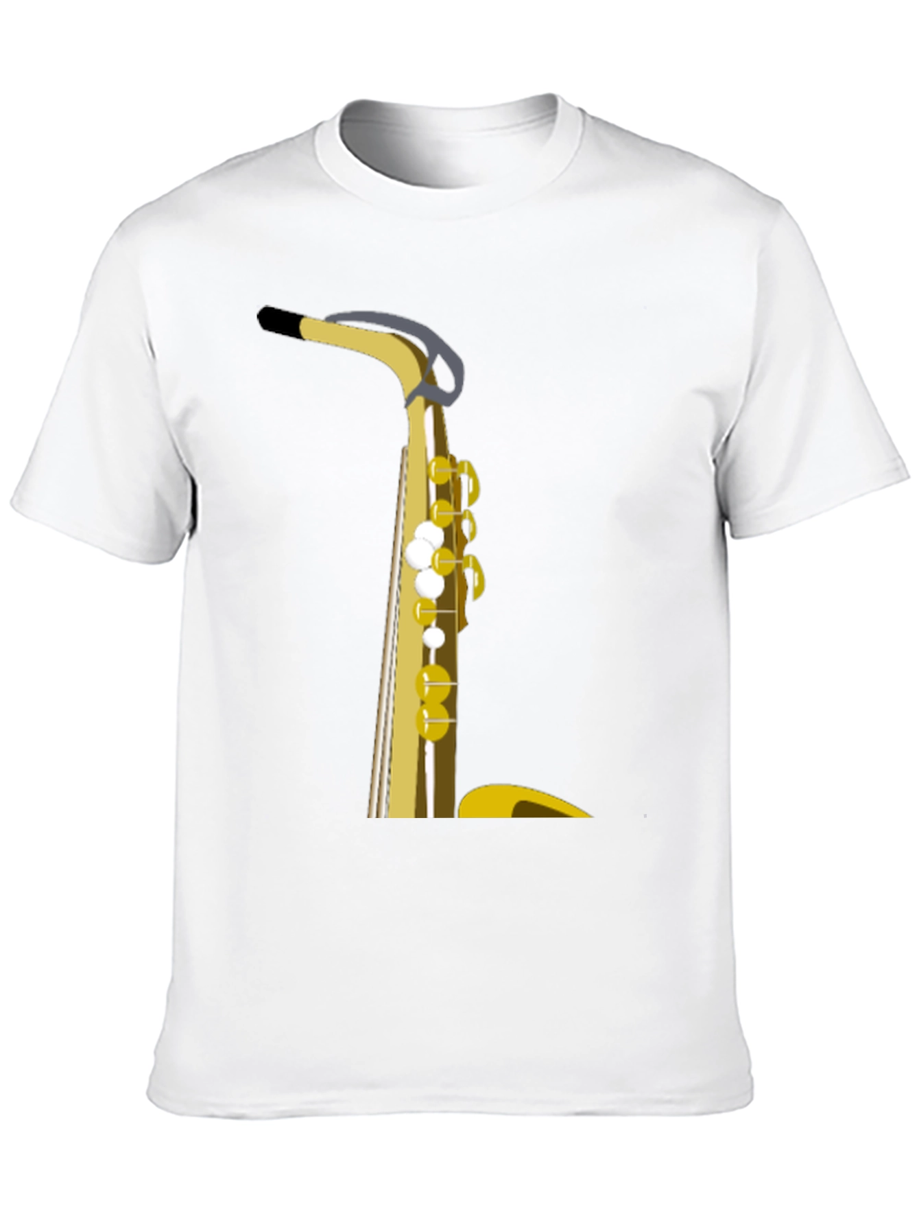 Black Saxophone Graphic Tee - Musician's Black T-Shirt view 10