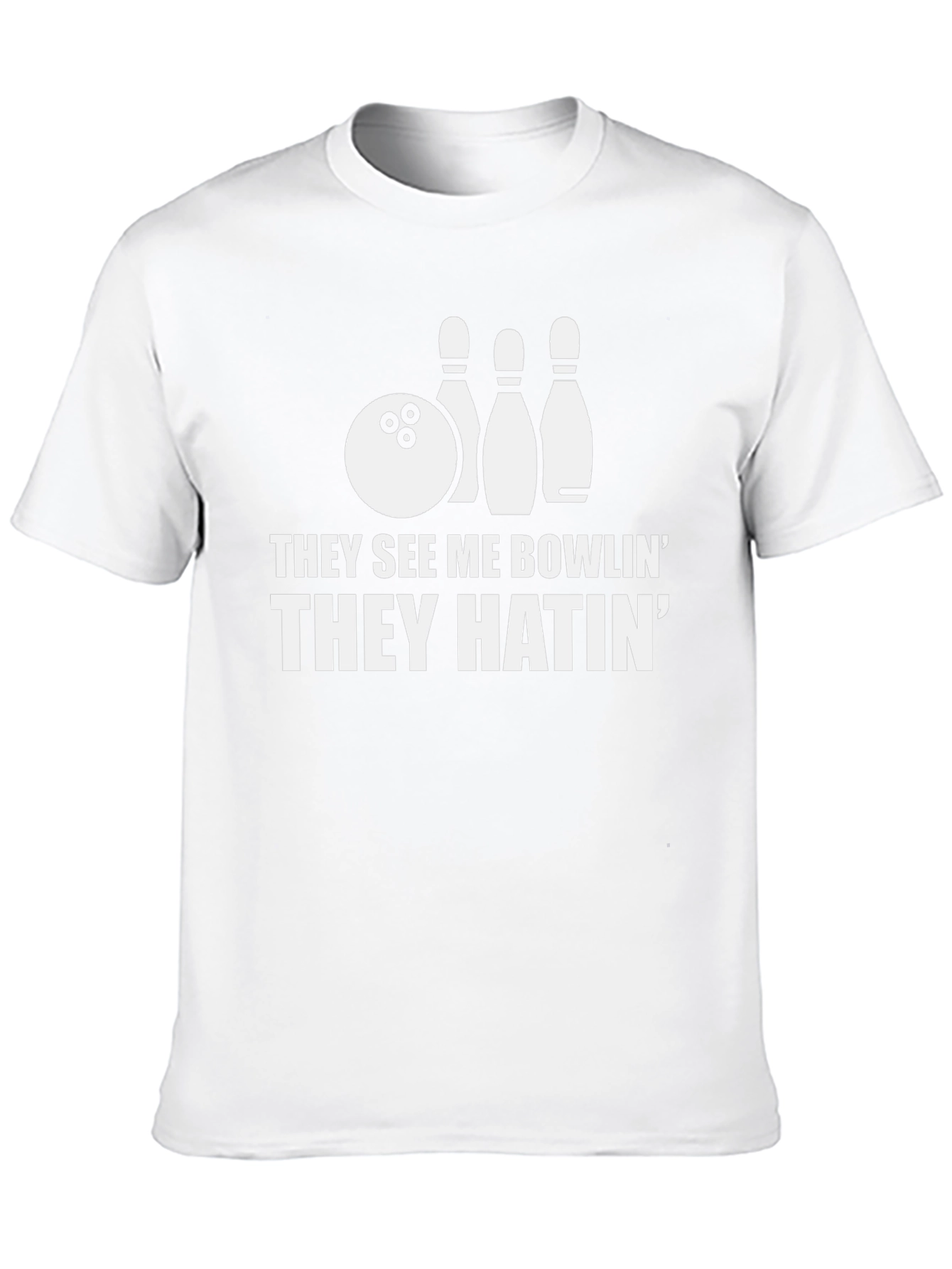Black Bowling T-Shirt: They See Me Bowlin' They Hatin' view 10