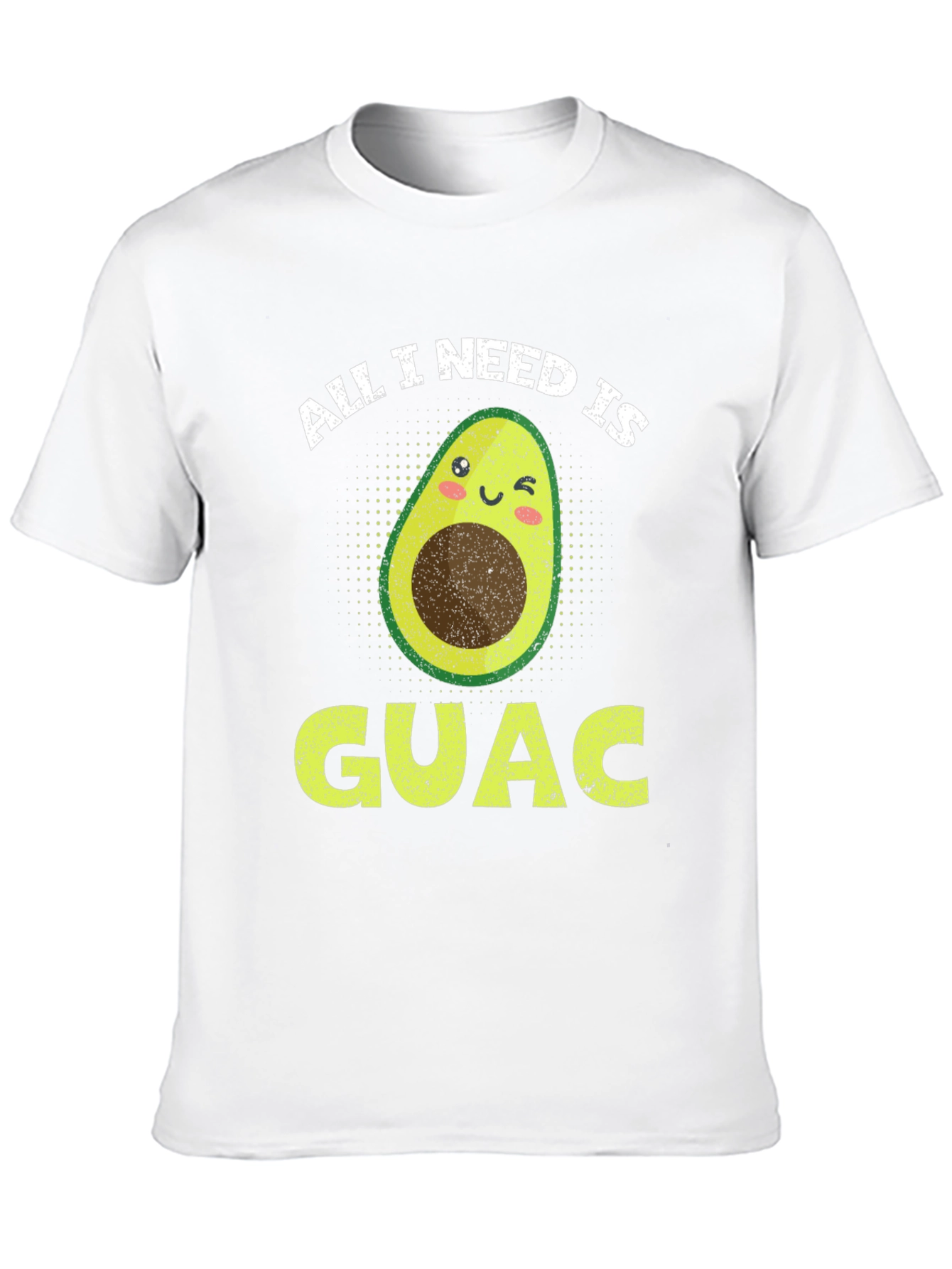 Black All I Need is Guac Funny Avocado Graphic T-Shirt view 10