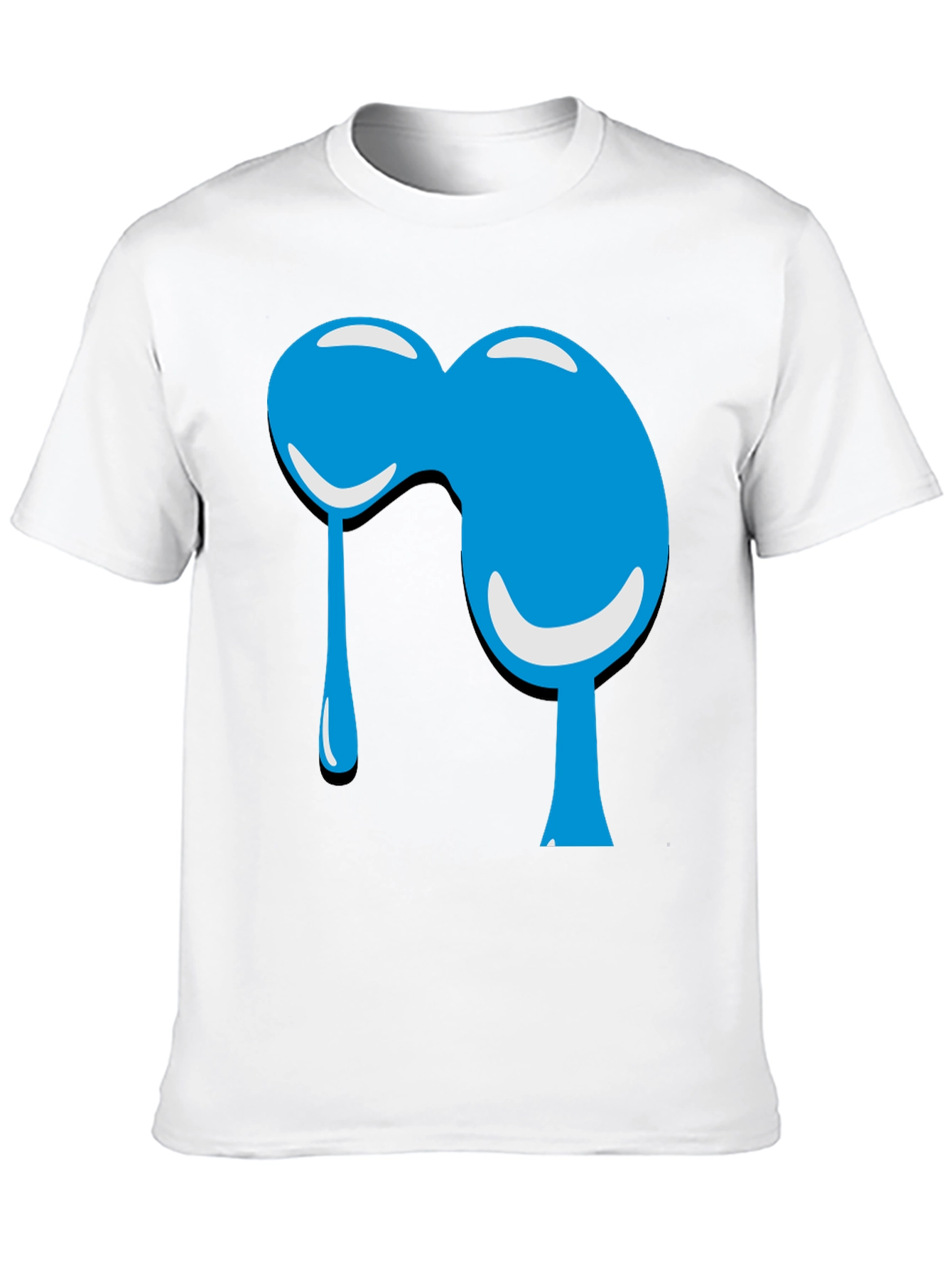Black Blue Blob Graphic Black T-Shirt view 10