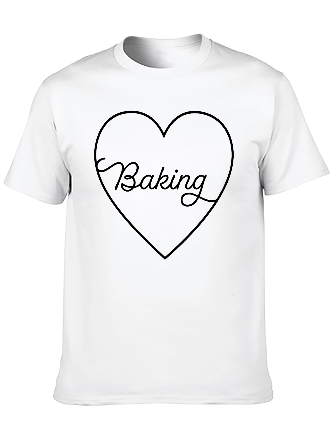 Black Baking Heart T-Shirt - Love to Bake Tee view 10