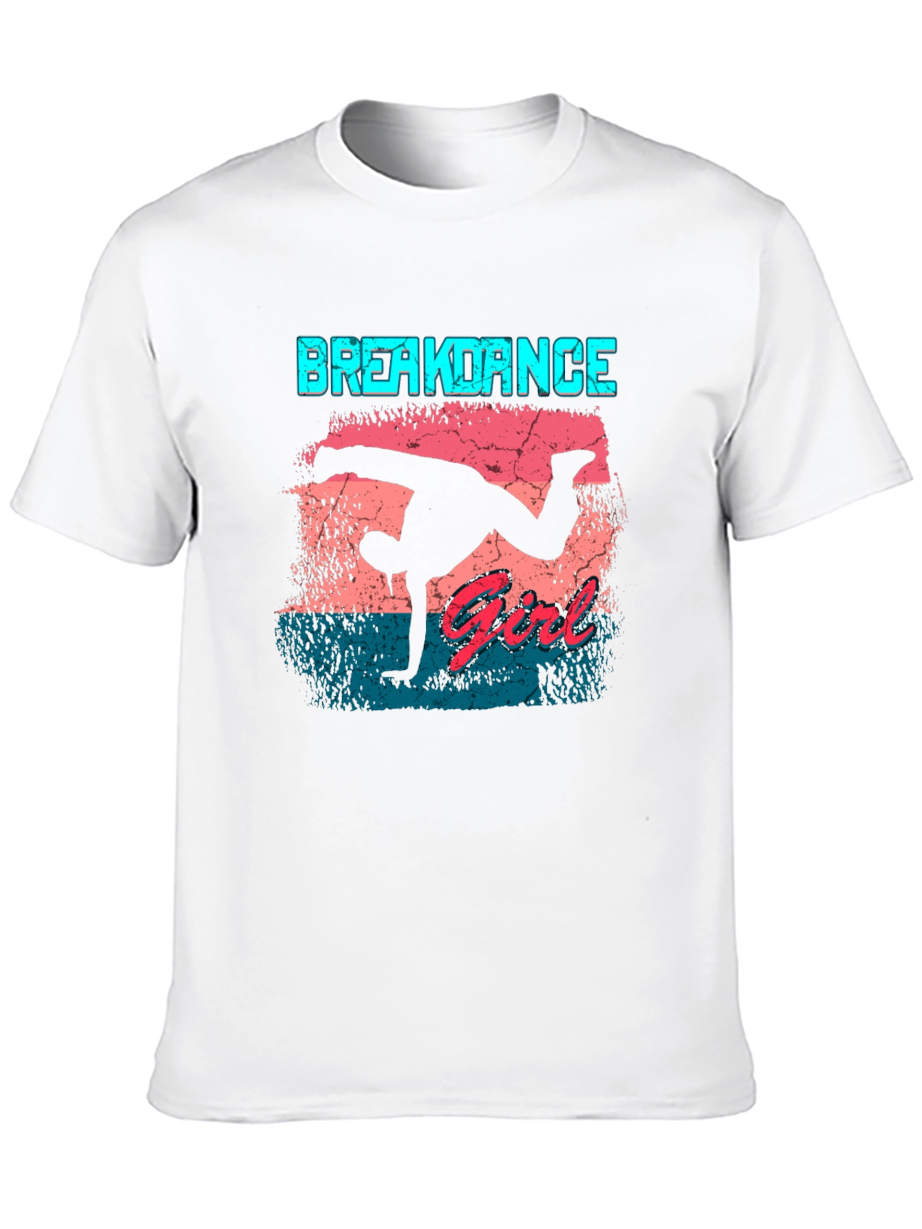 Black Breakdance Girl Graphic Tee - Black Cotton Casual view 10