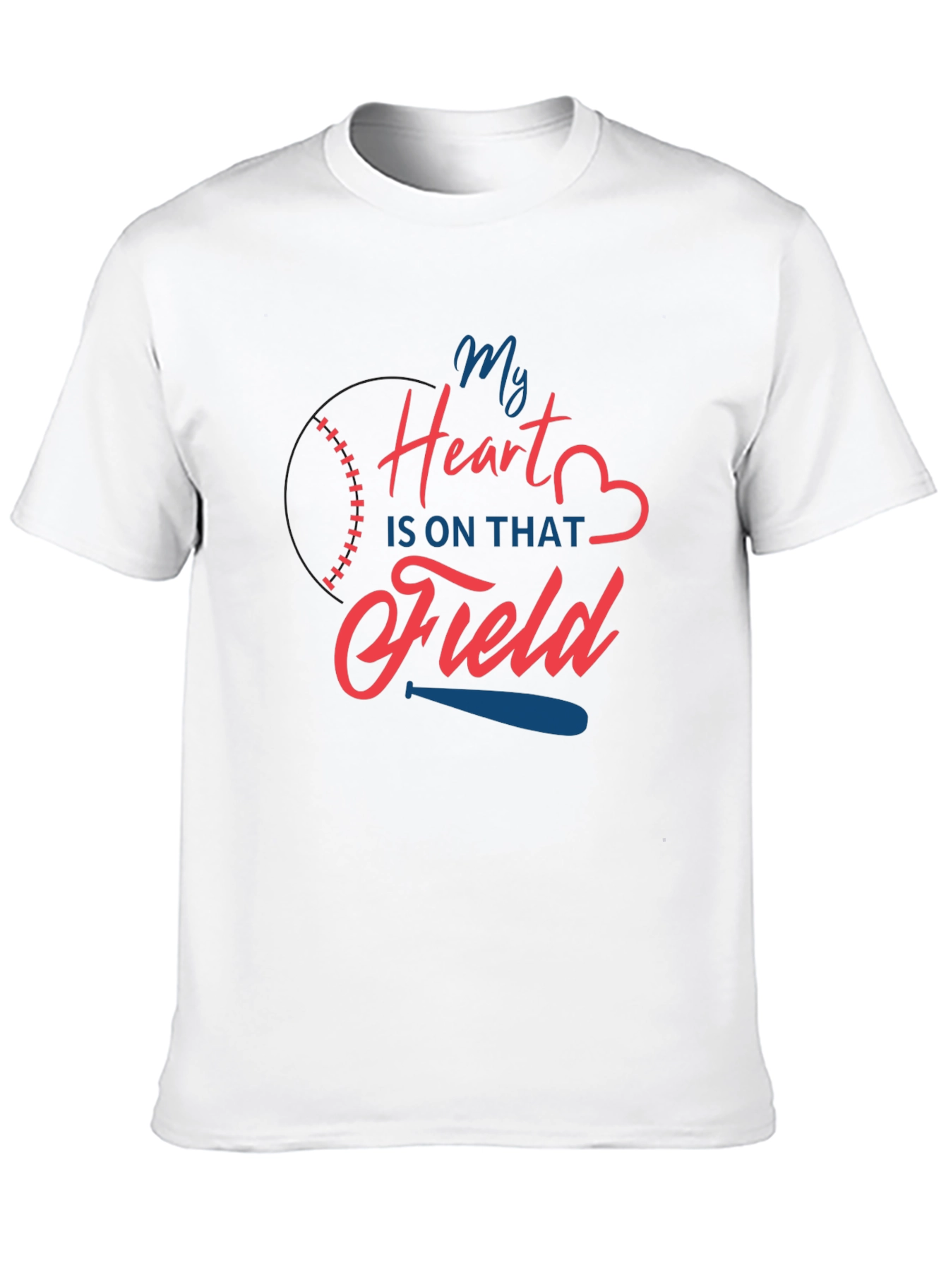My Heart Is On That Field Baseball T-Shirt - 10