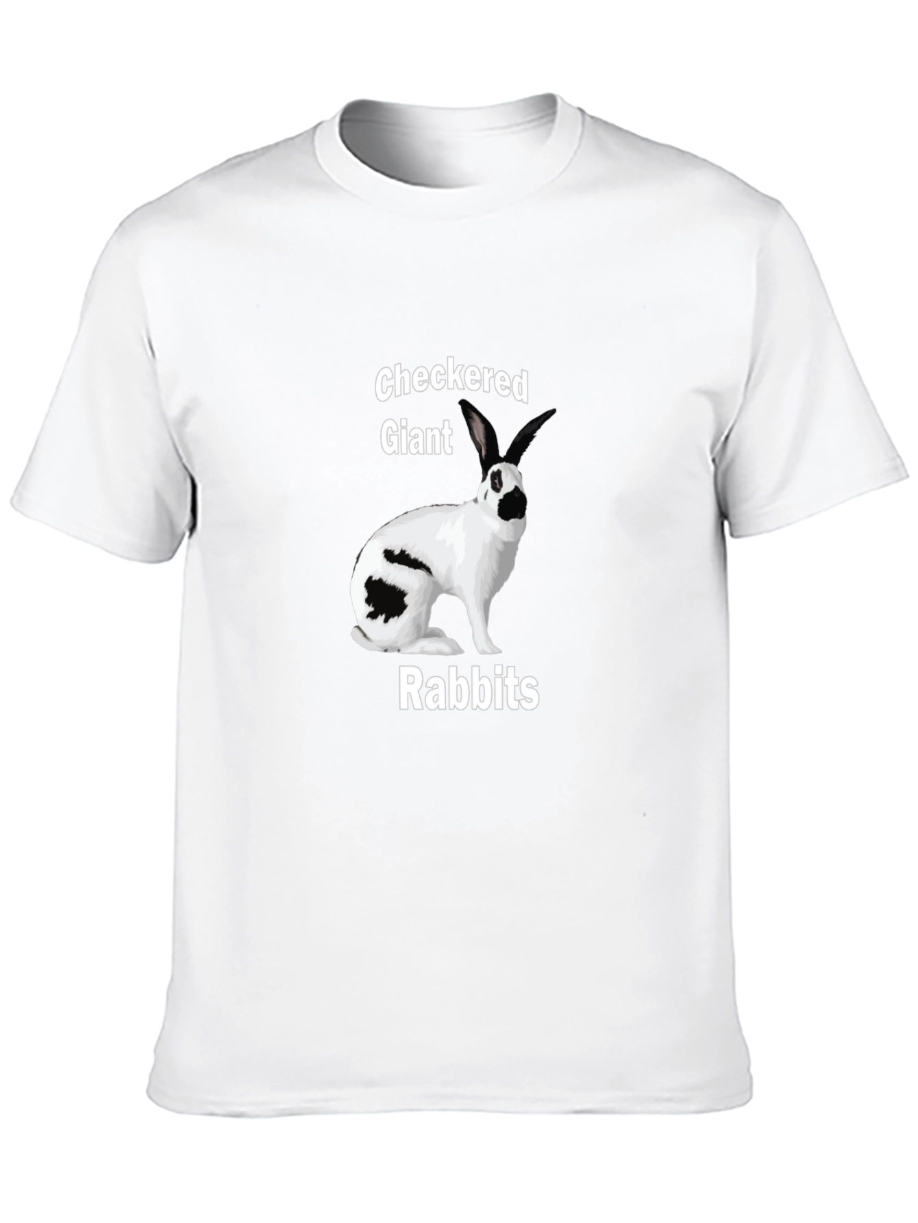 Black Checkered Giant Rabbit T-Shirt view 10