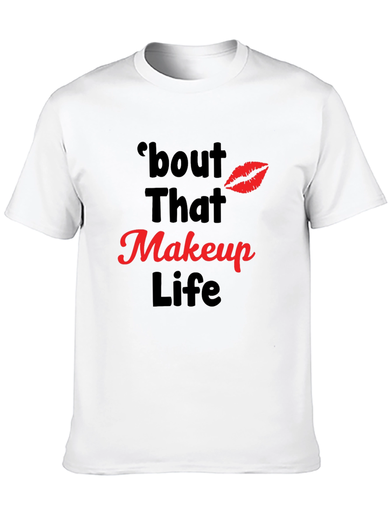 Black Makeup Life Graphic Tee - 'bout That Life T-Shirt view 10