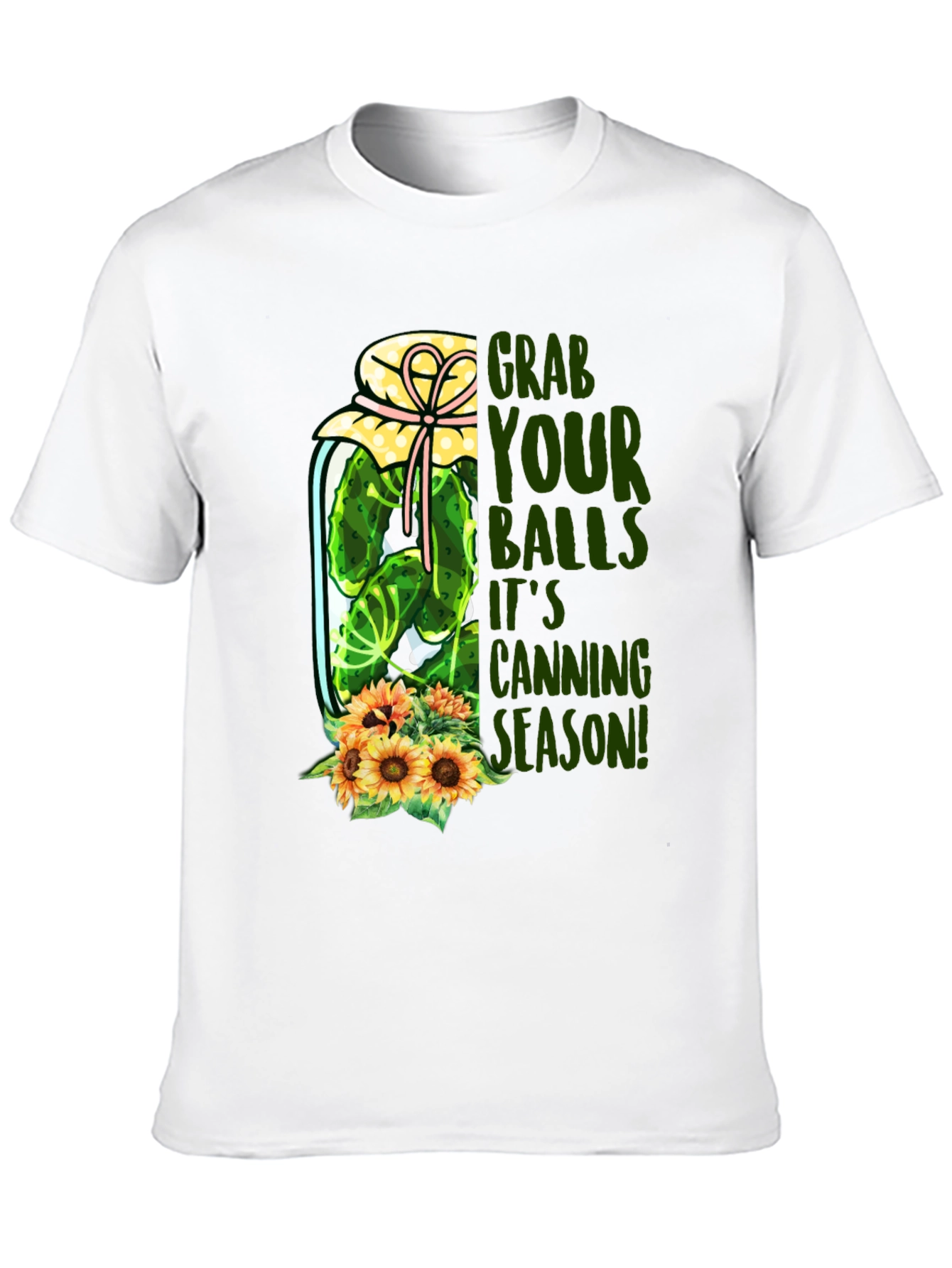 Black Grab Your Balls Canning Season Novelty T-Shirt view 10