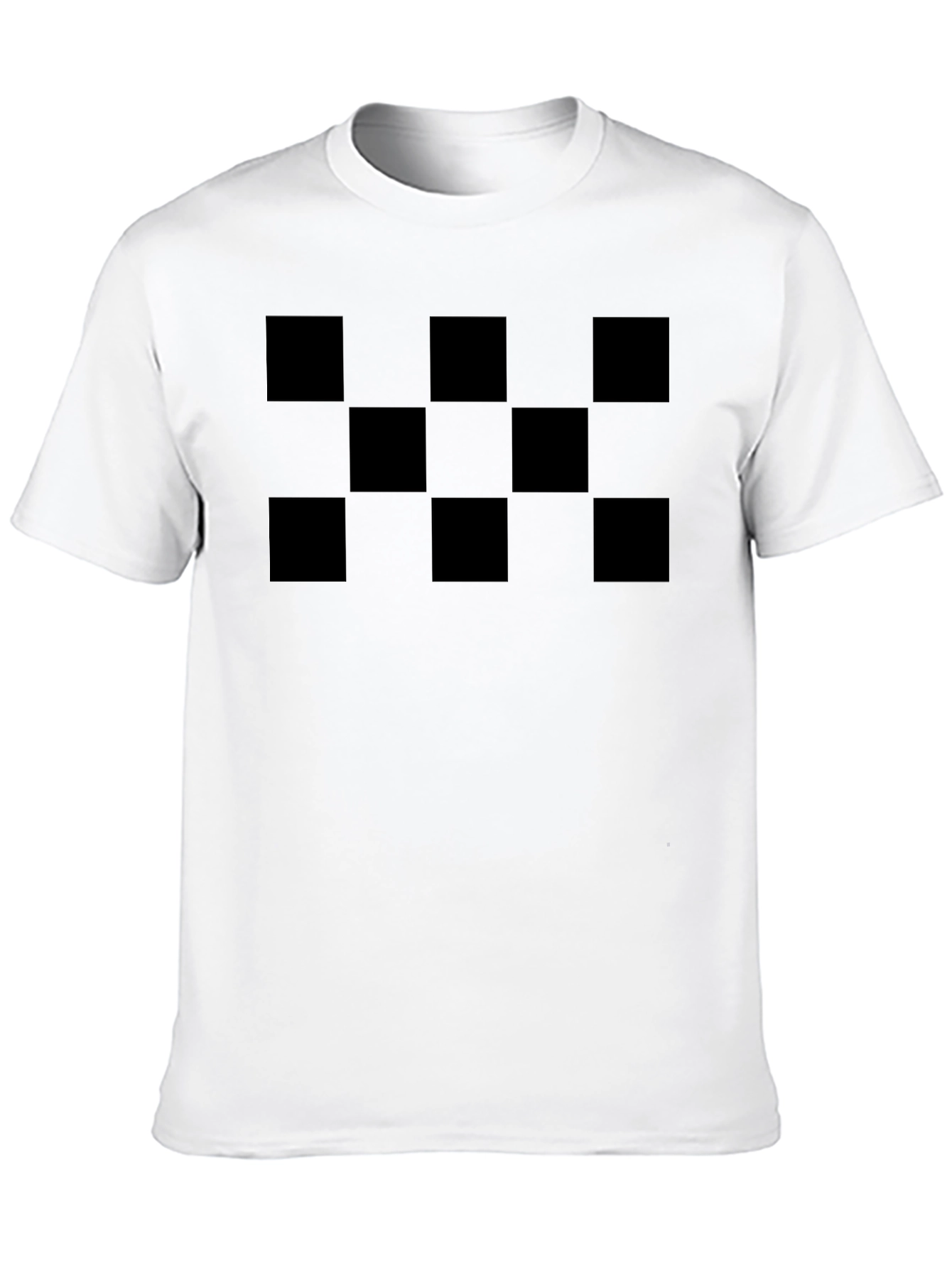 Black Black Checkerboard Graphic Tee view 10