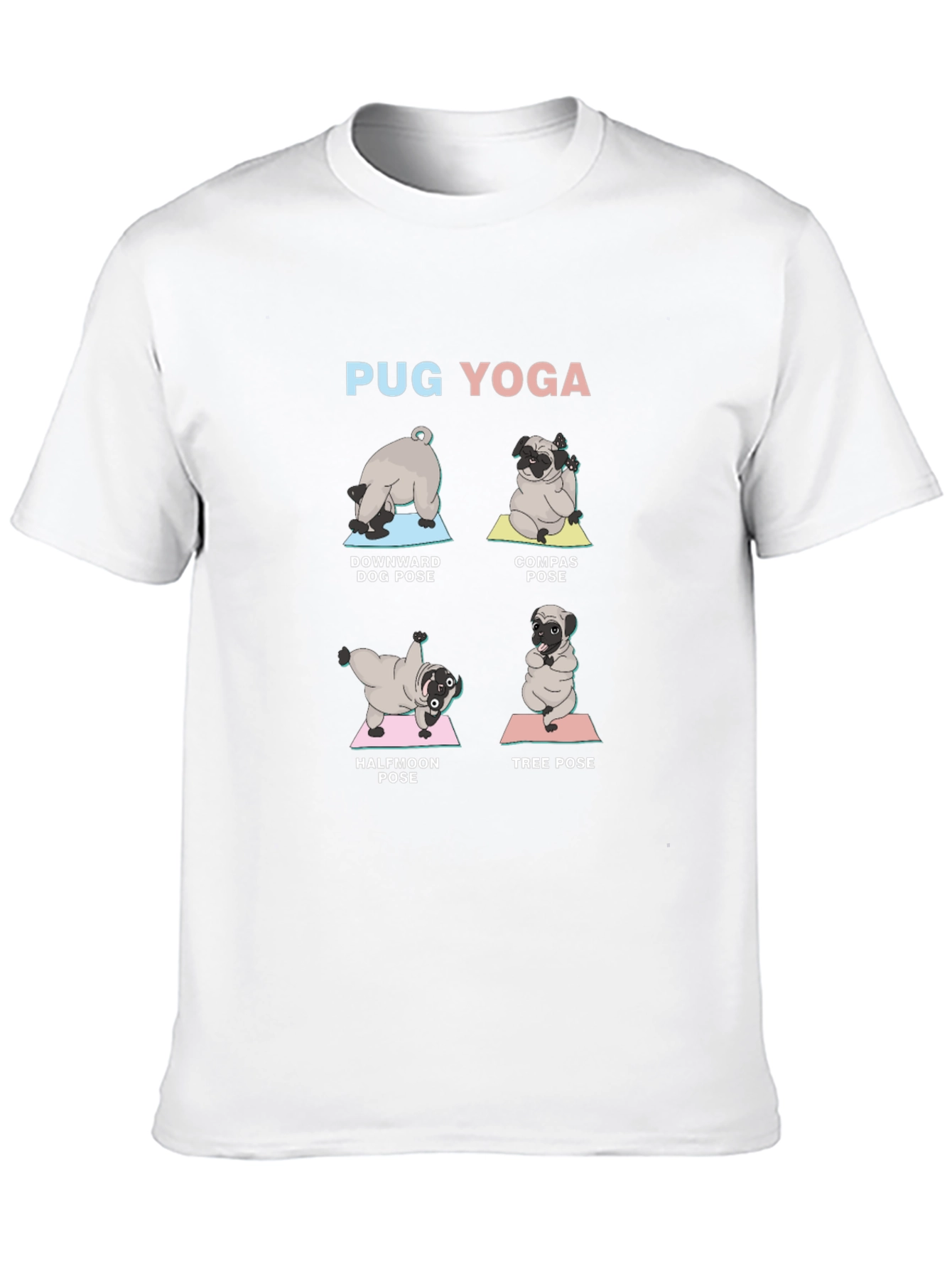 Black Pug Yoga T-Shirt - Funny Yoga Dog Tee view 10