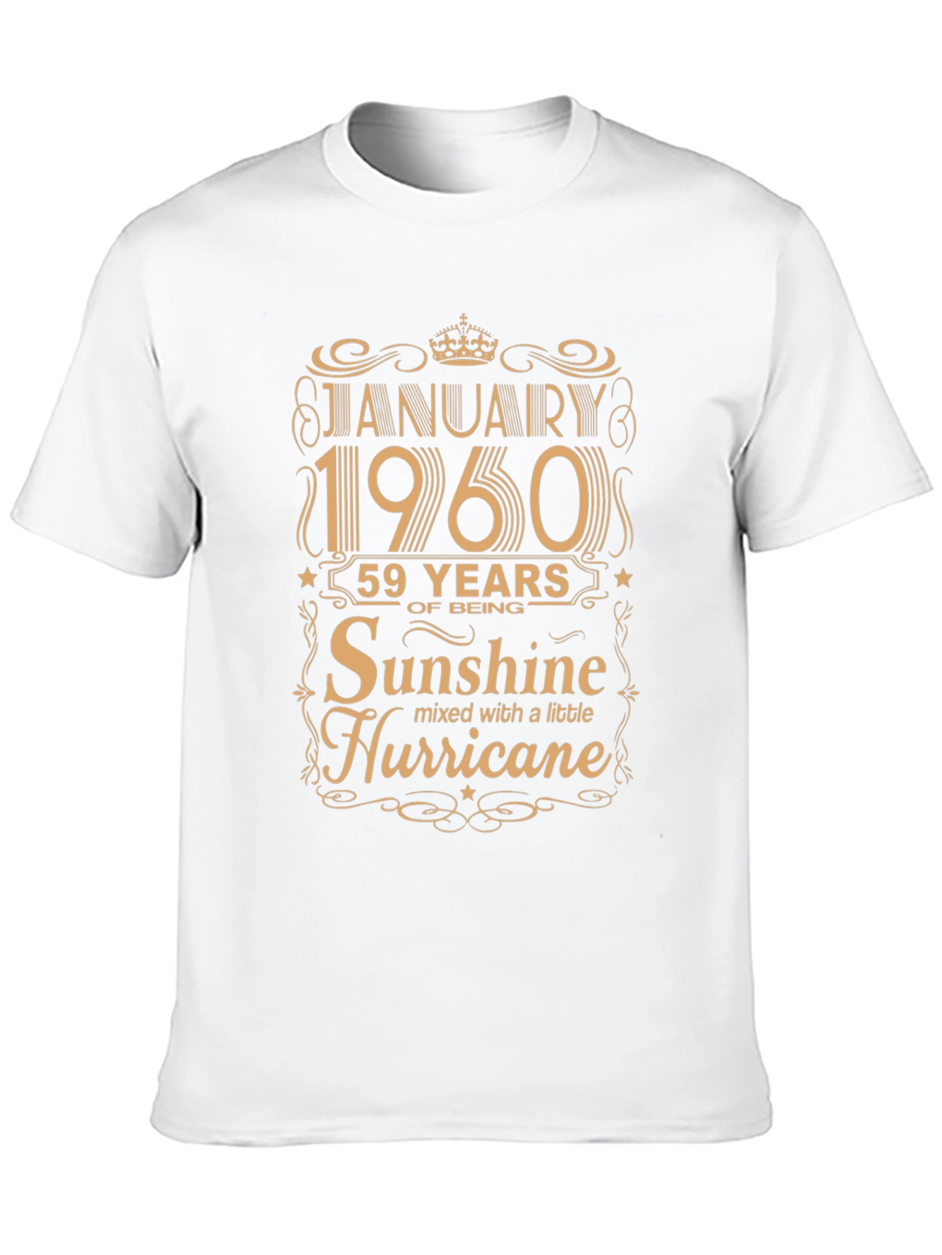 Black January 1960 59 Years Sunshine Hurricane T-Shirt view 10